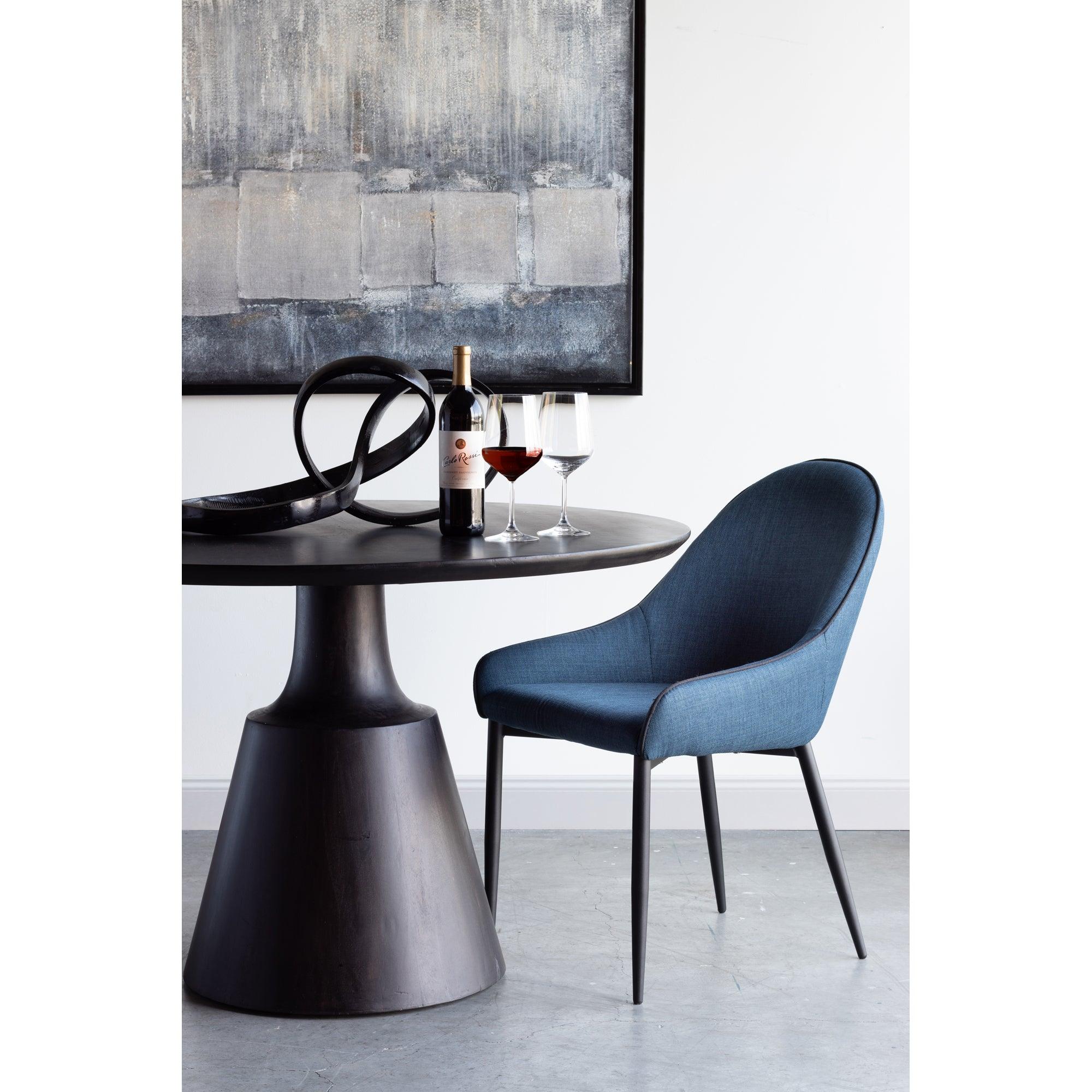 Lapis Dining Chair Dark Blue - Set Of Two - Frankwebs