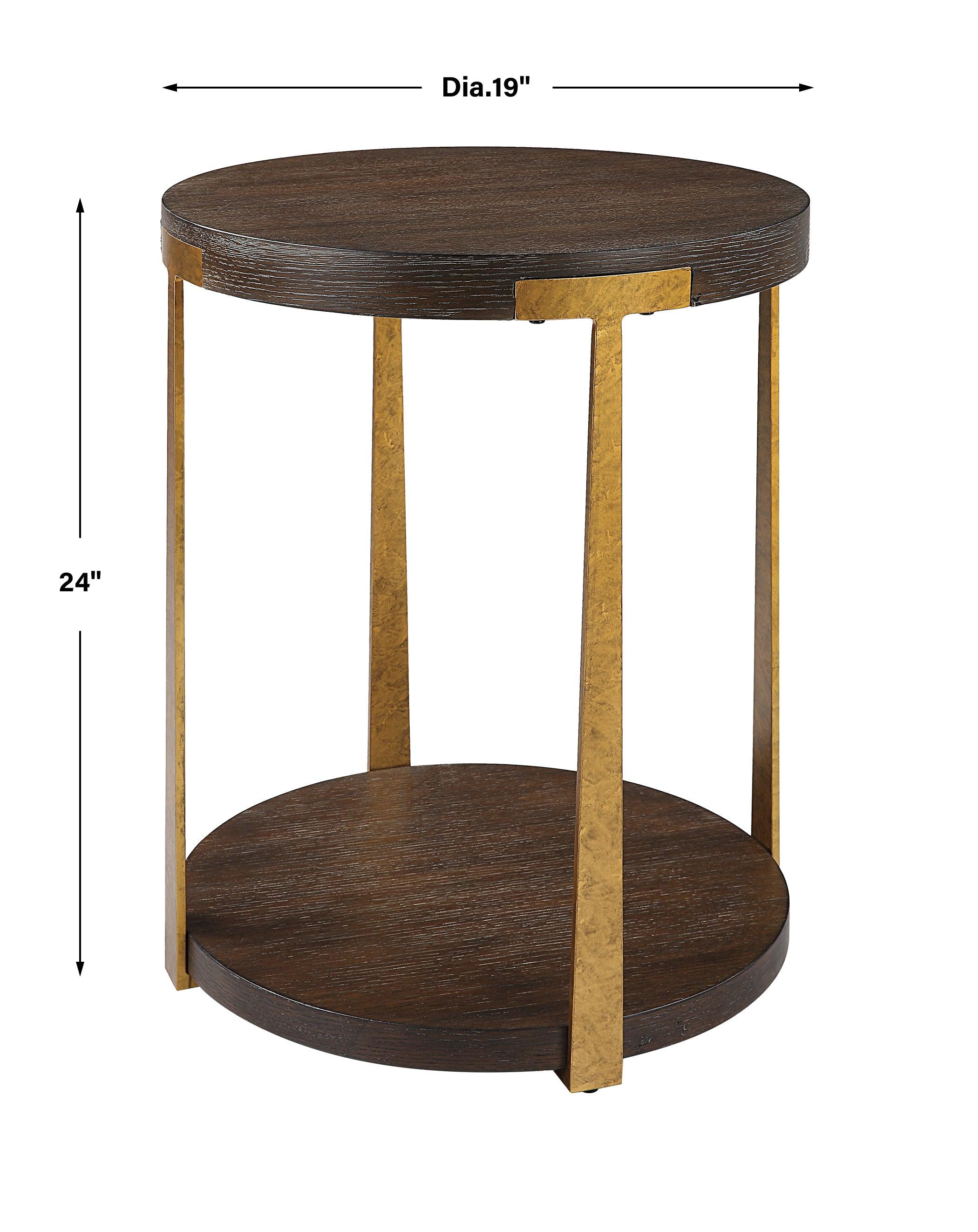 Palisade Round Wood Side Table - Frankwebs