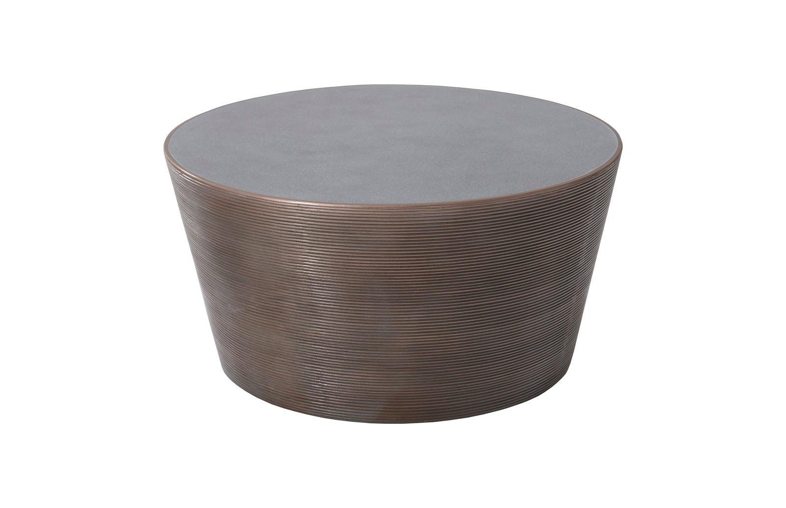 Kono Coffee Table, Bronze Finish with Concrete Top - Frankwebs