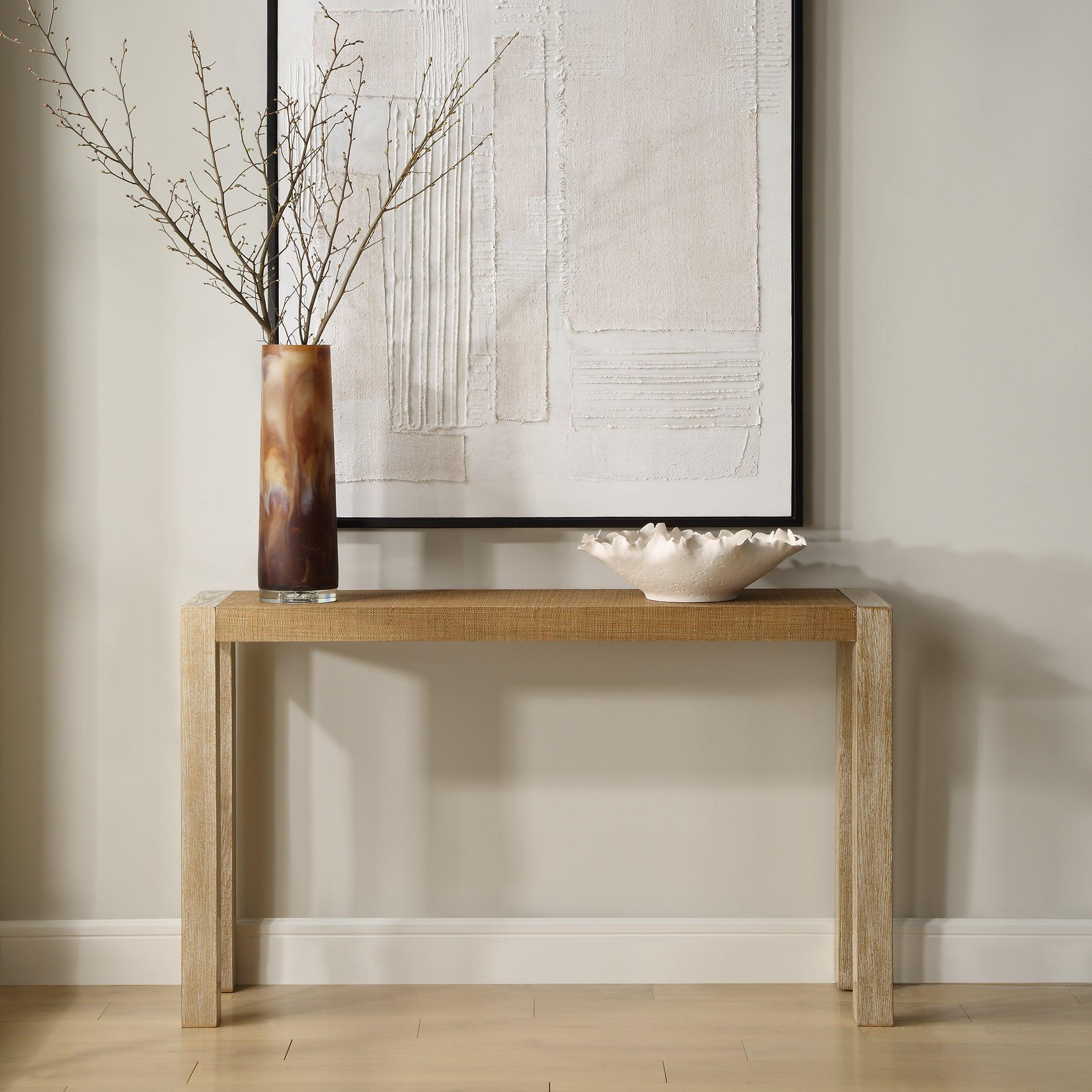 Bentley Grasscloth Console Table - Frankwebs
