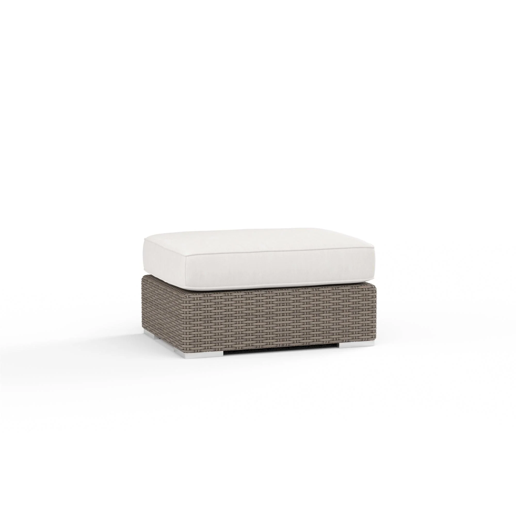 Coronado Ottoman in Canvas Flax w/ Self Welt - Frankwebs