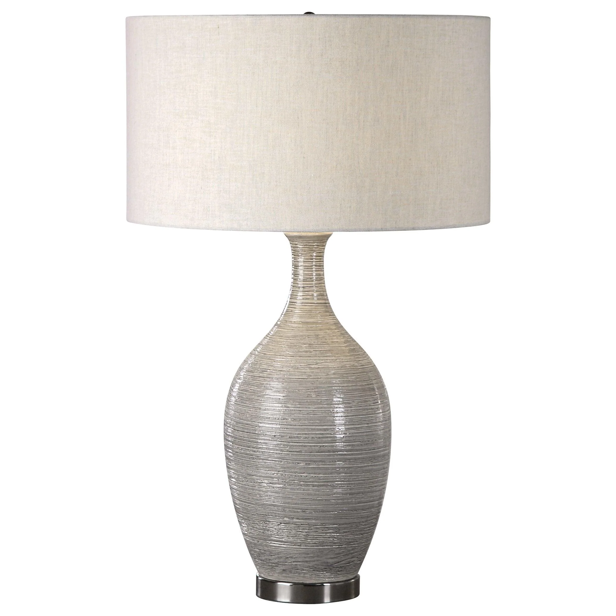 DINAH GRAY TEXTURED TABLE LAMP - Frankwebs