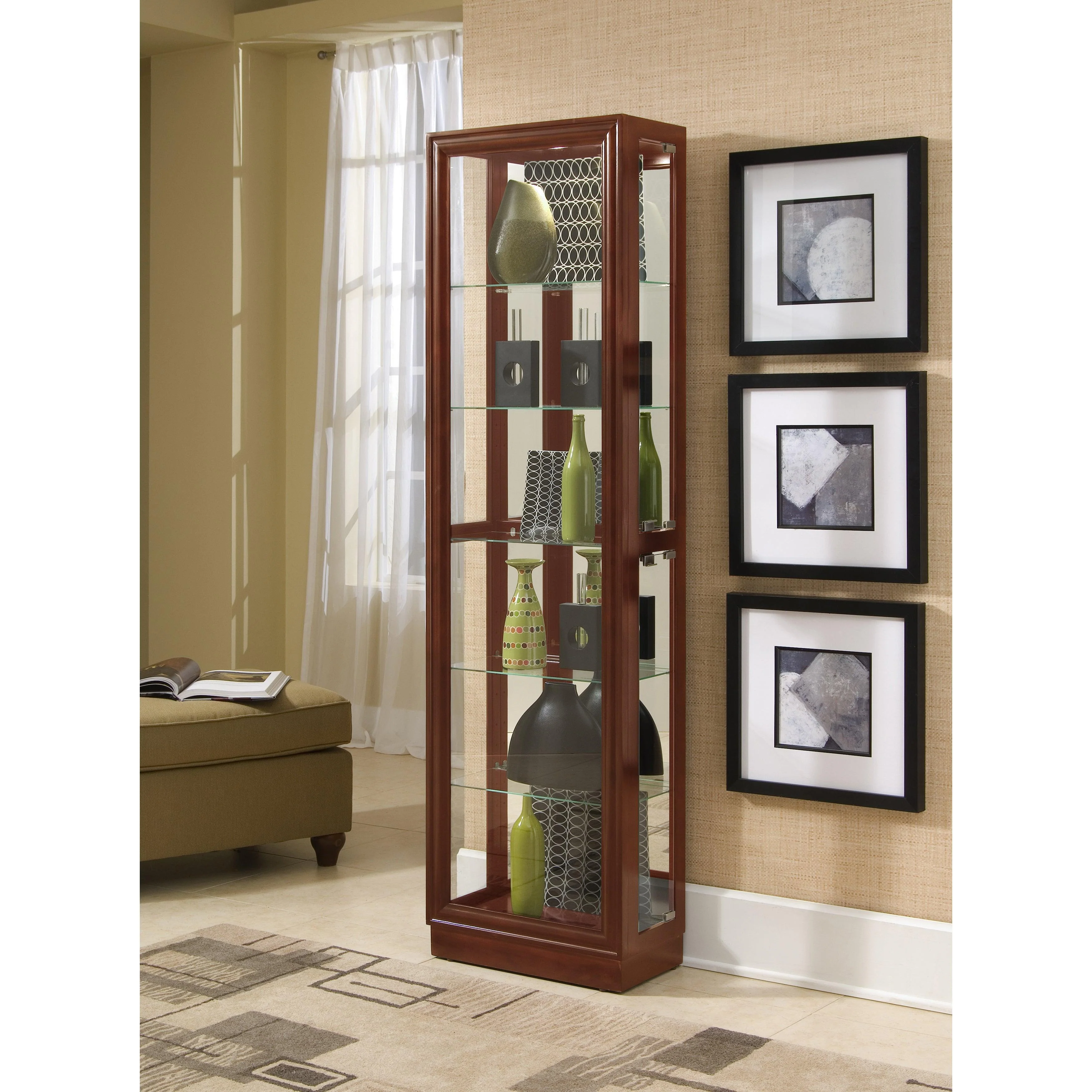 Tall Traditional 5 Shelf Curio Cabinet - Frankwebs