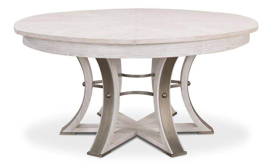 Tower Jupe Dining Table Lg Whitewash Wht - Frankwebs