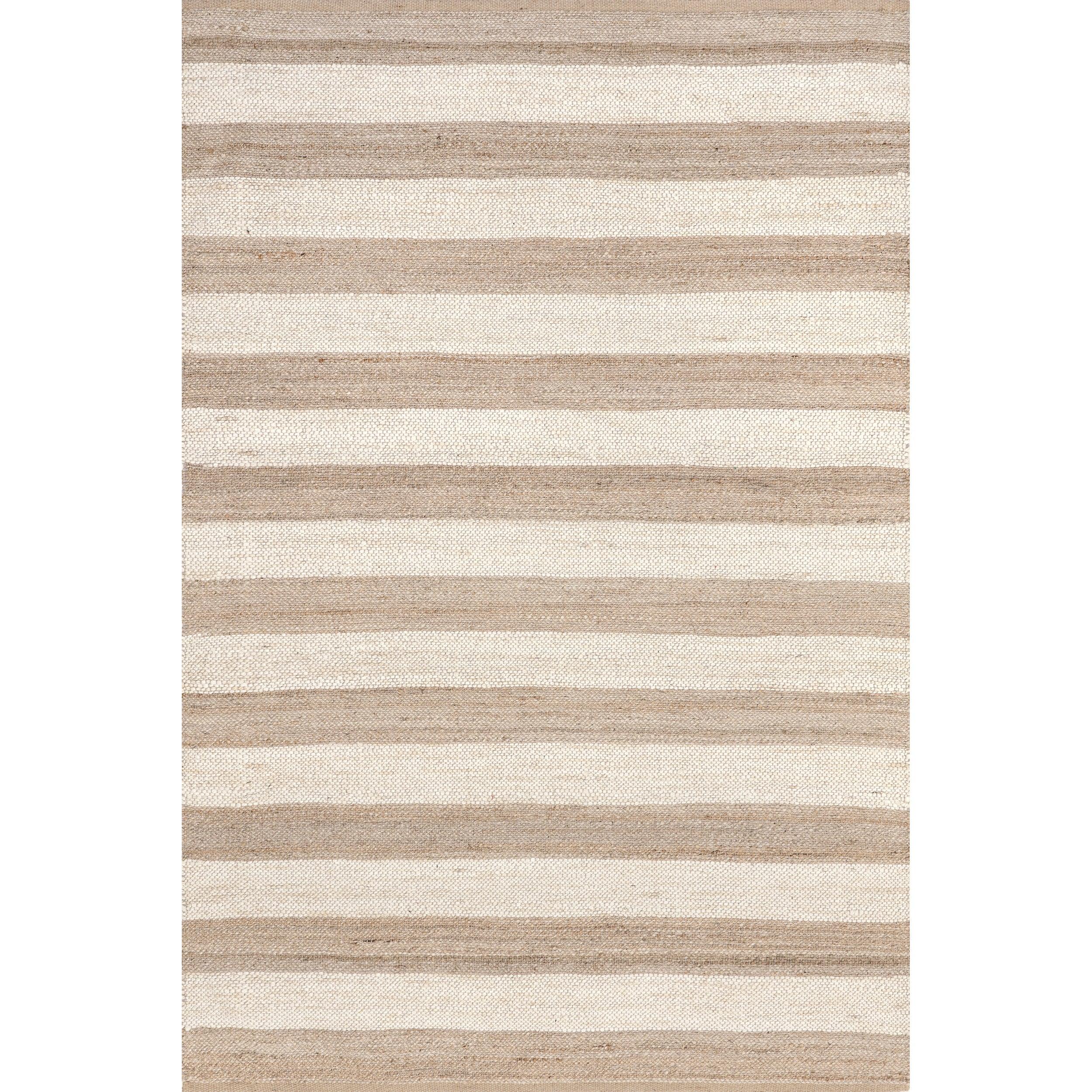 Alisia Flatweave Striped Jute Area Rug - Frankwebs