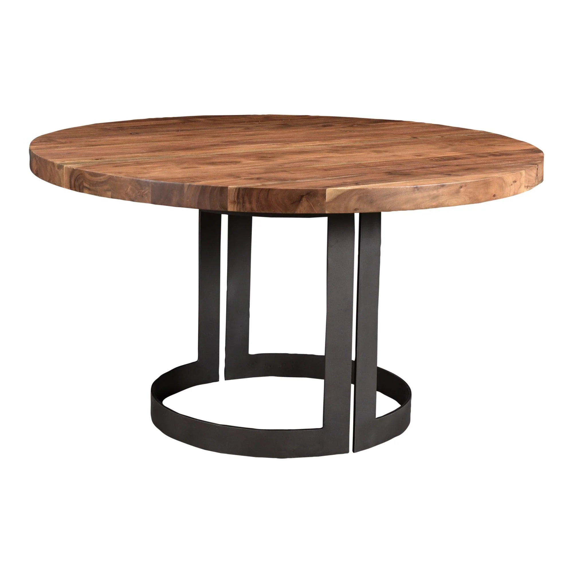 Bent Round Dining Table 54In Smoked - Frankwebs