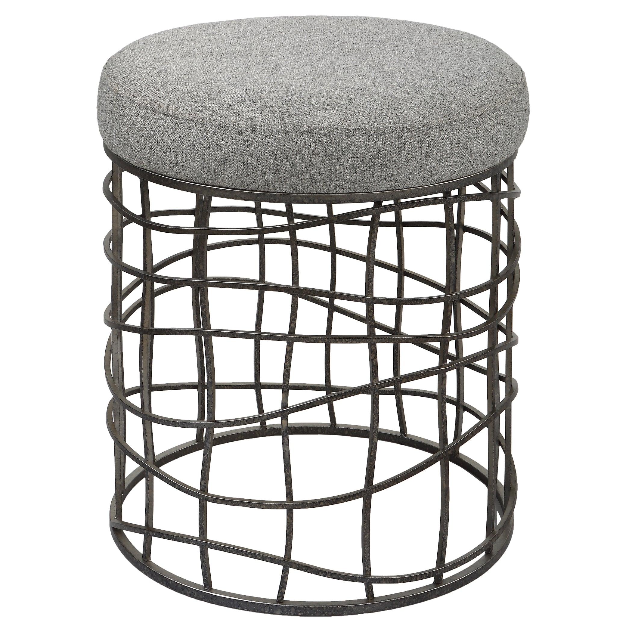Carnival Iron Round Accent Stool - Frankwebs