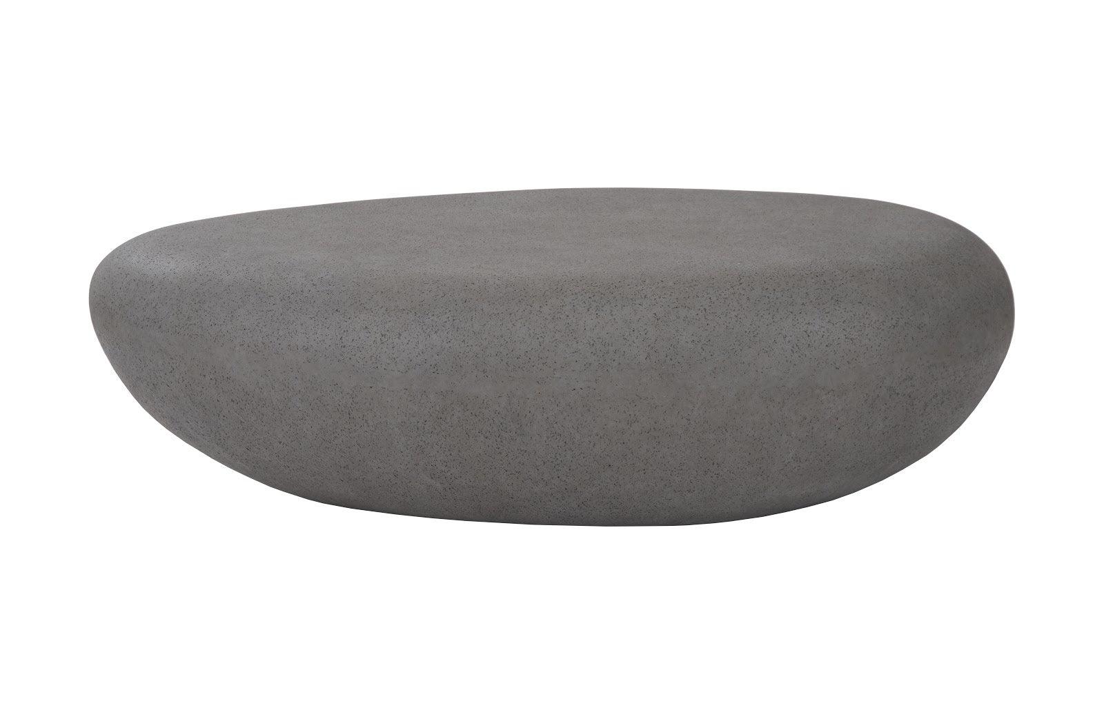 River Stone Coffee Table, Charcoal Stone, Large - Frankwebs