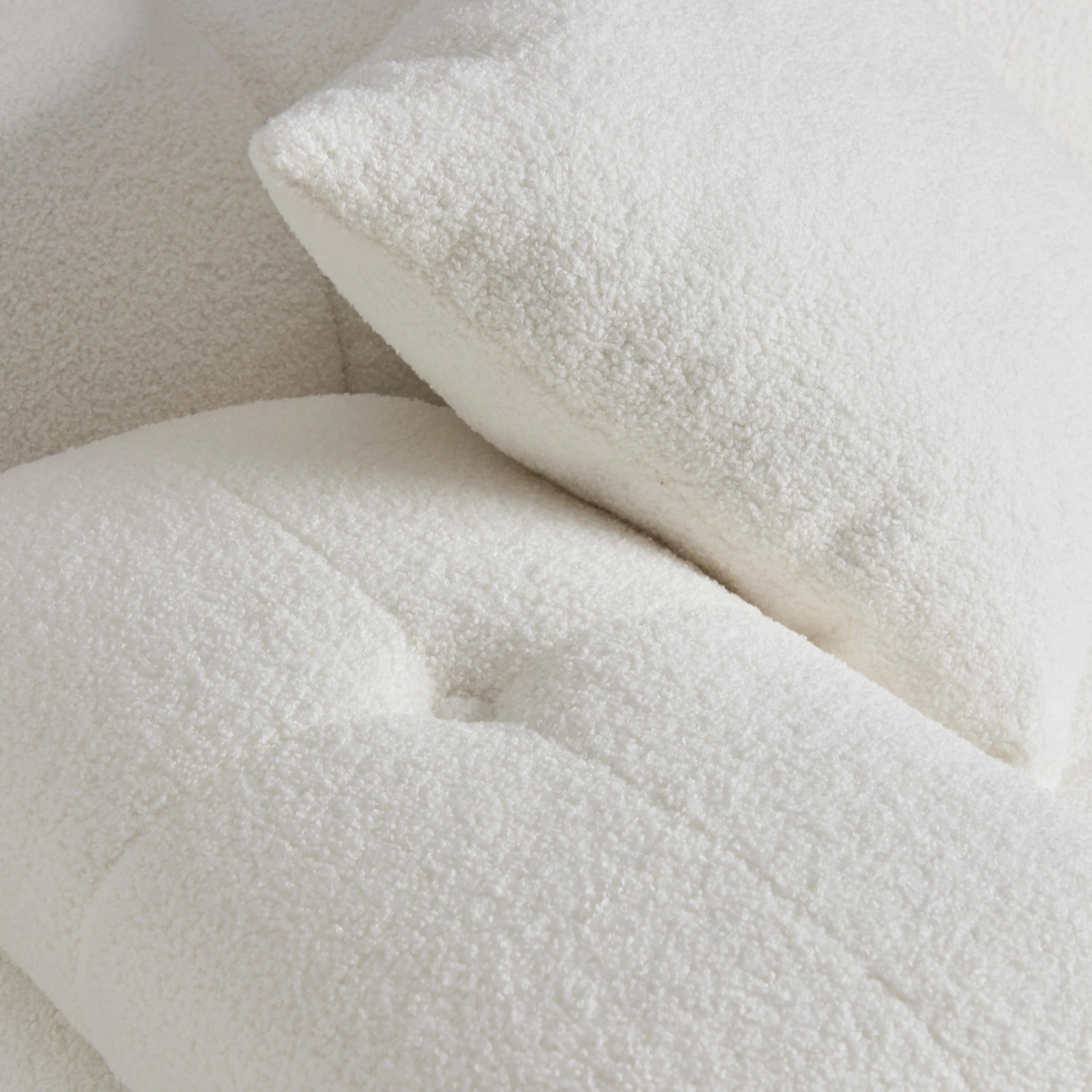 Calliope Cream Vegan Shearling 6-piece Modular U-Sectional - Frankwebs