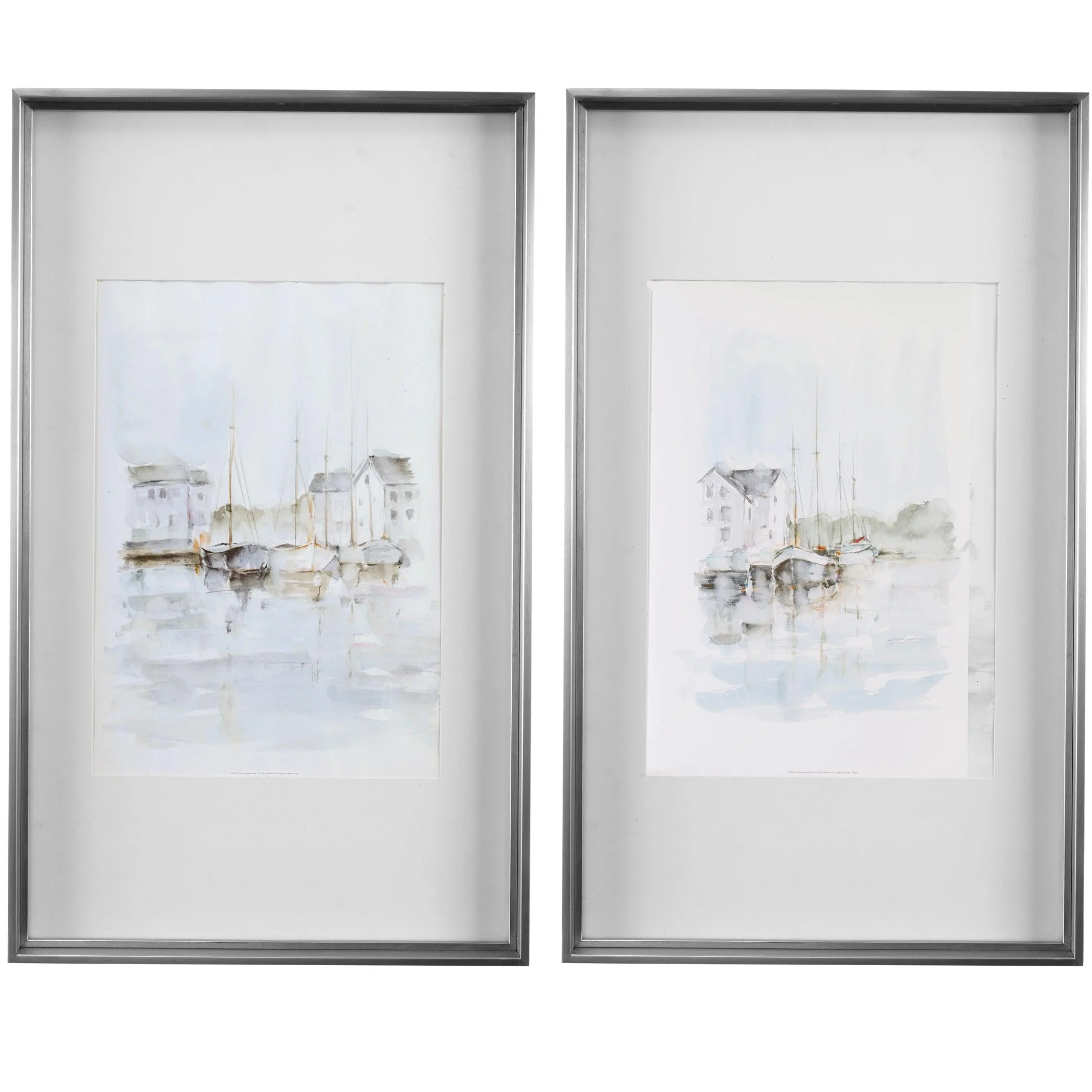 NEW ENGLAND PORT FRAMED PRINTS, SET OF 2 - Frankwebs