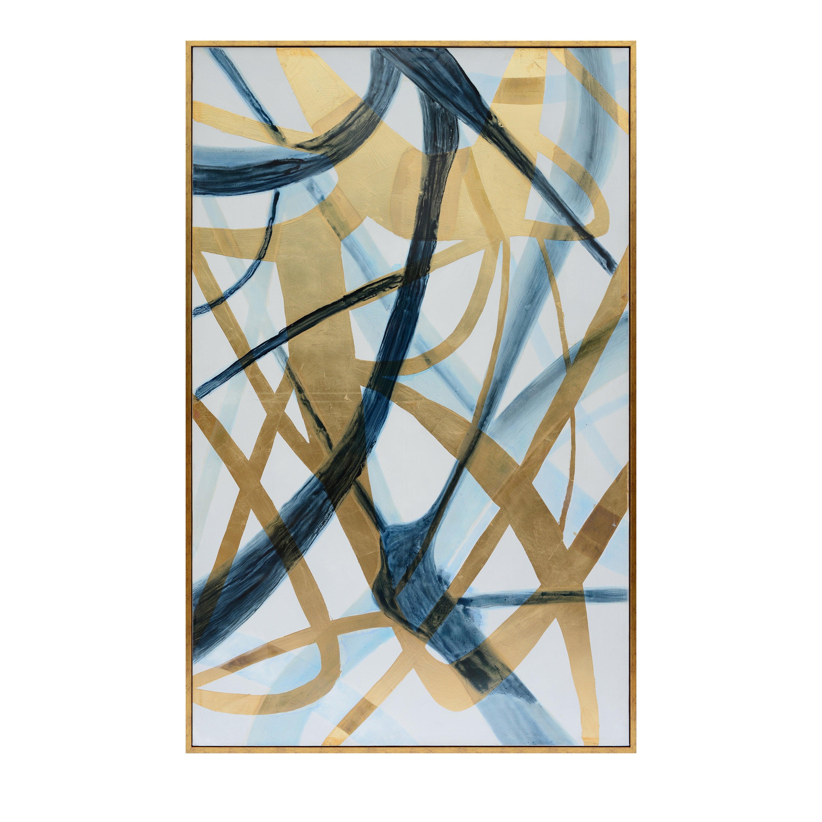82x52, Abstract Hand Painted Oil Painting, Blue - Frankwebs