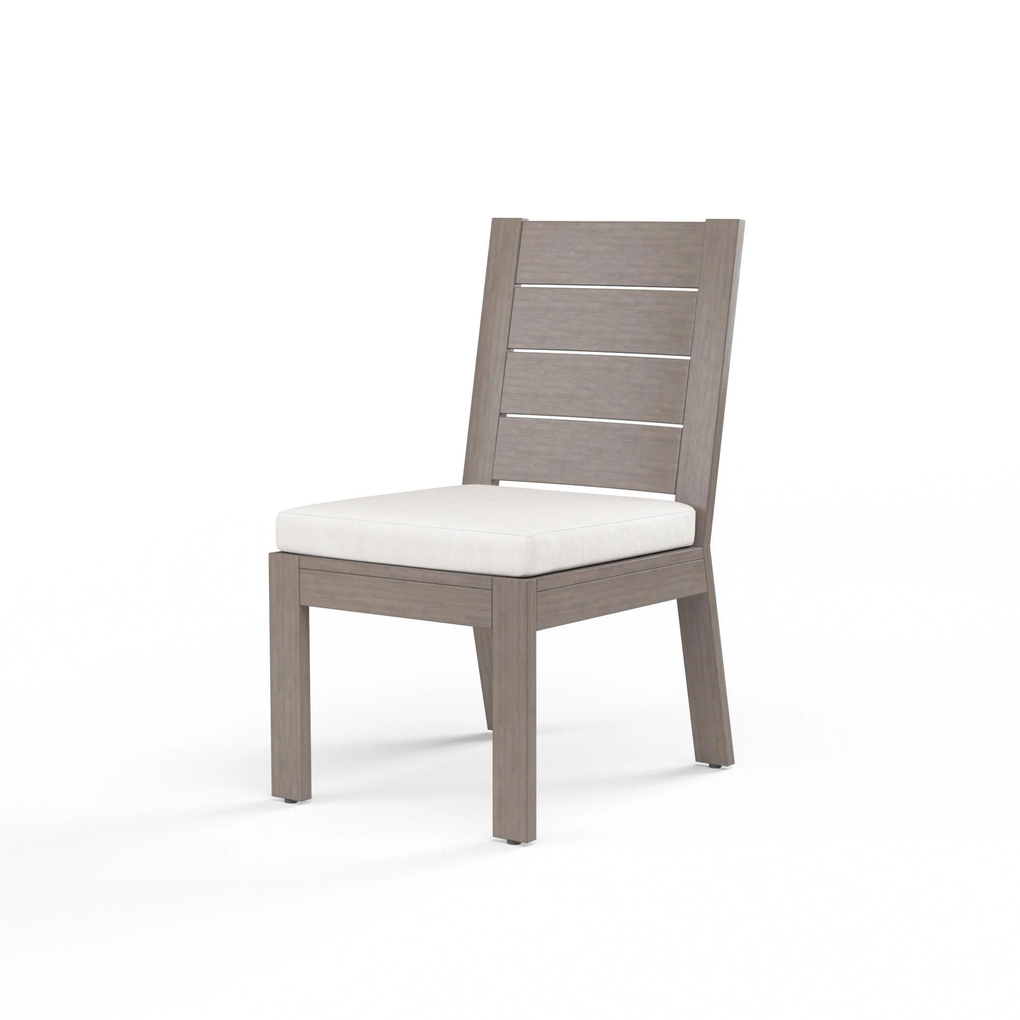 Laguna Armless Dining Chair in Canvas Flax, No Welt - Frankwebs