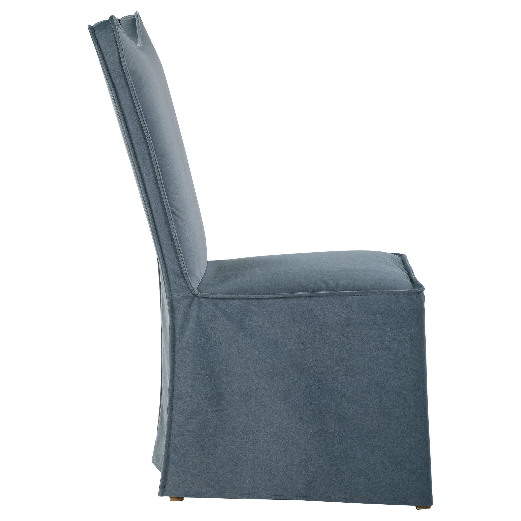 Delroy Armless Chair, Gray, Set Of 2 - Frankwebs