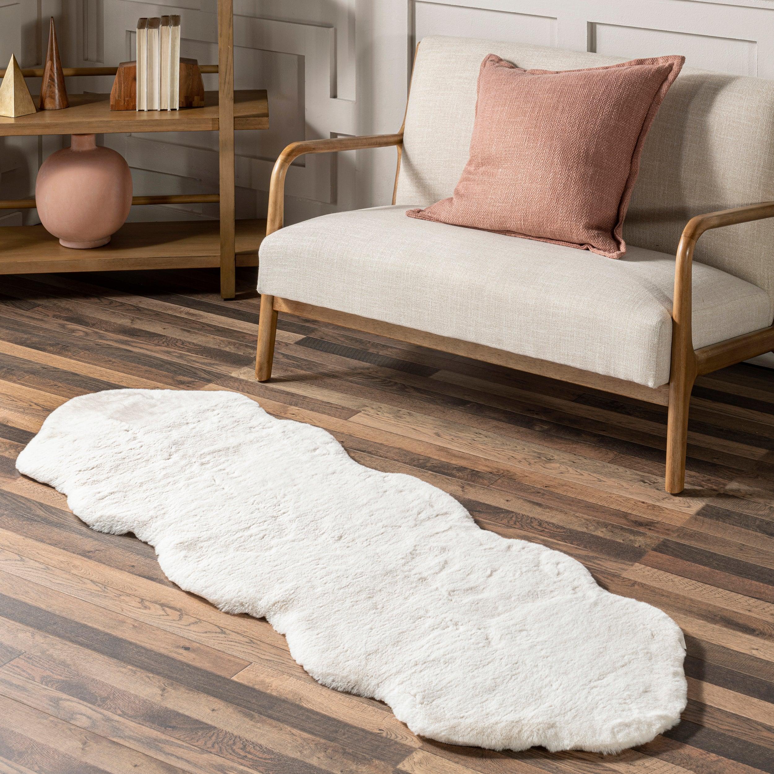 Eline Faux Sheepskin Machine Washable Area Rug - Frankwebs