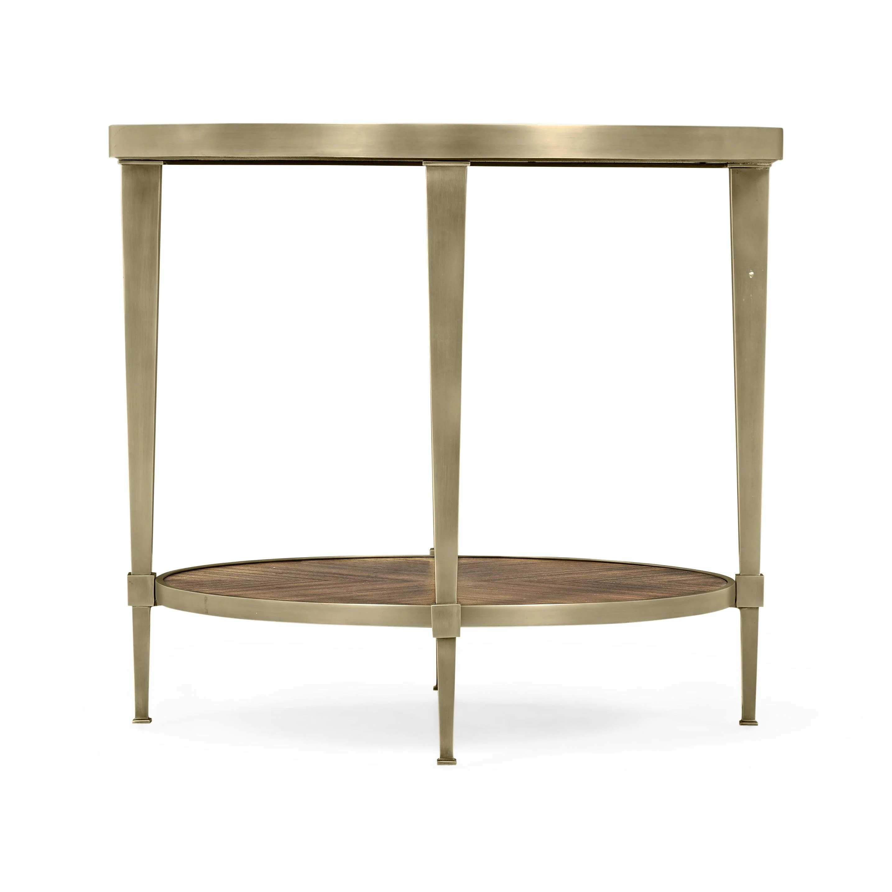 Hamilton Circular Golden Amber Lamp Table - Frankwebs