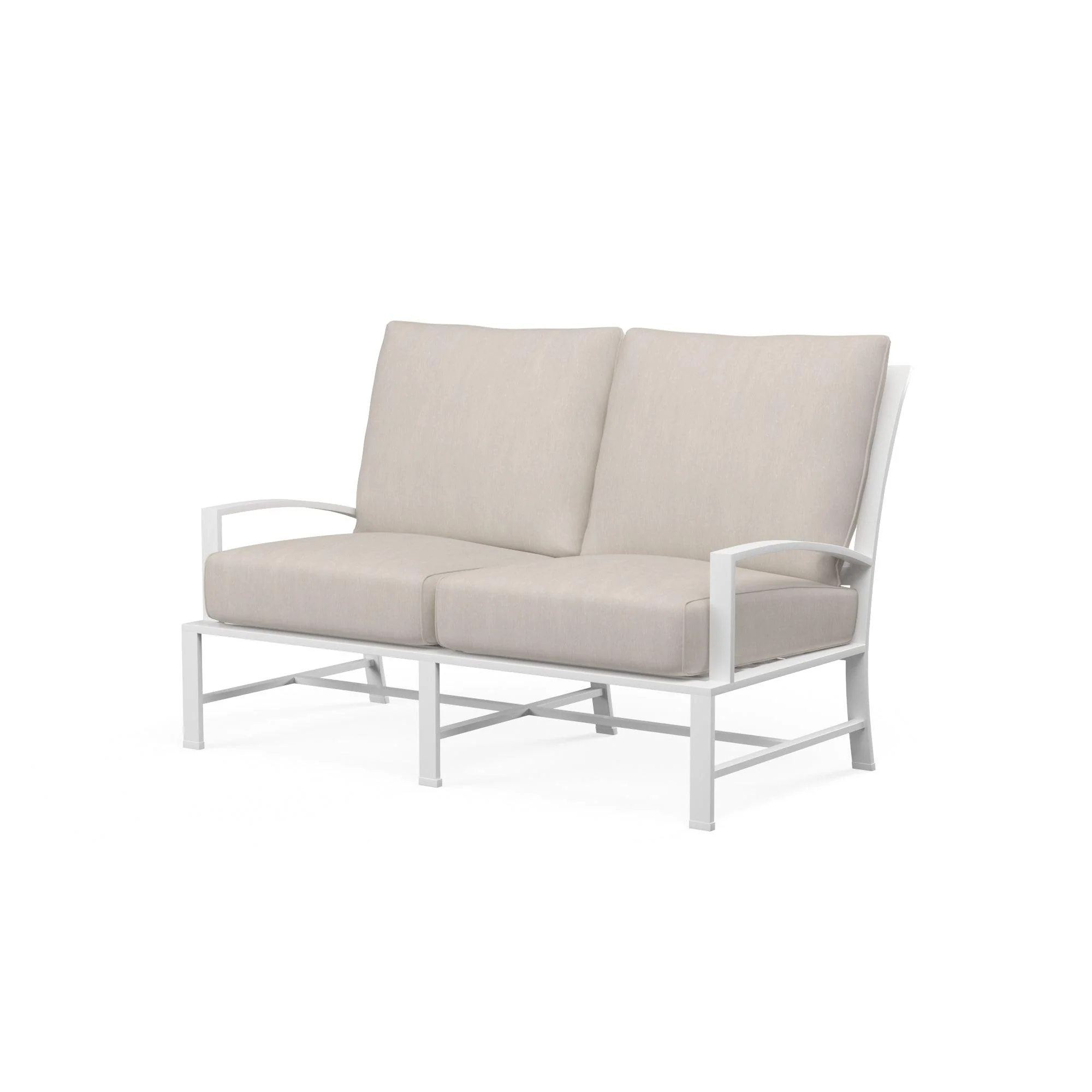 Bristol Loveseat in Canvas Flax w/ Self Welt - Frankwebs