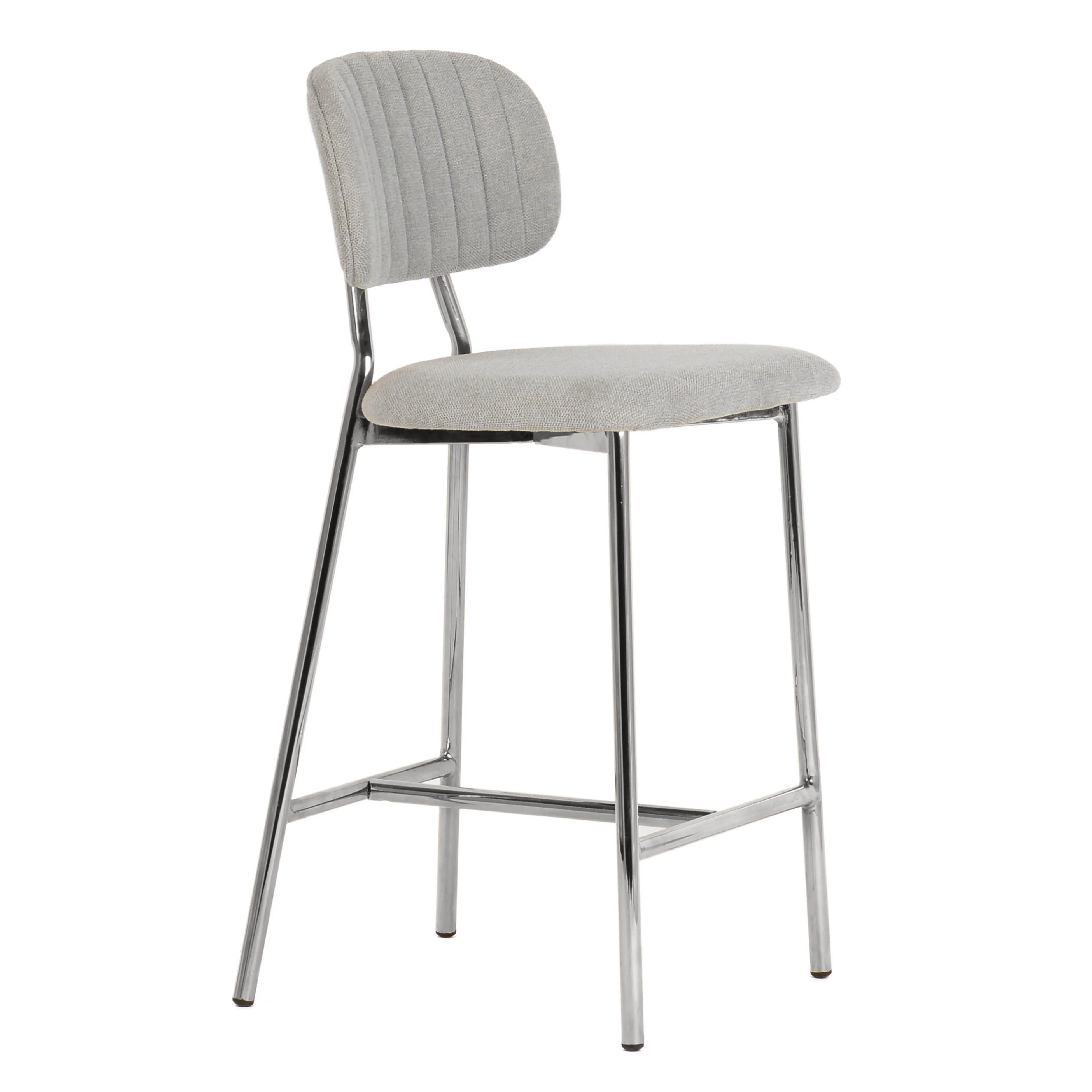 Ariana Grey Counter Stool - Silver Legs (Set of 2) - Frankwebs