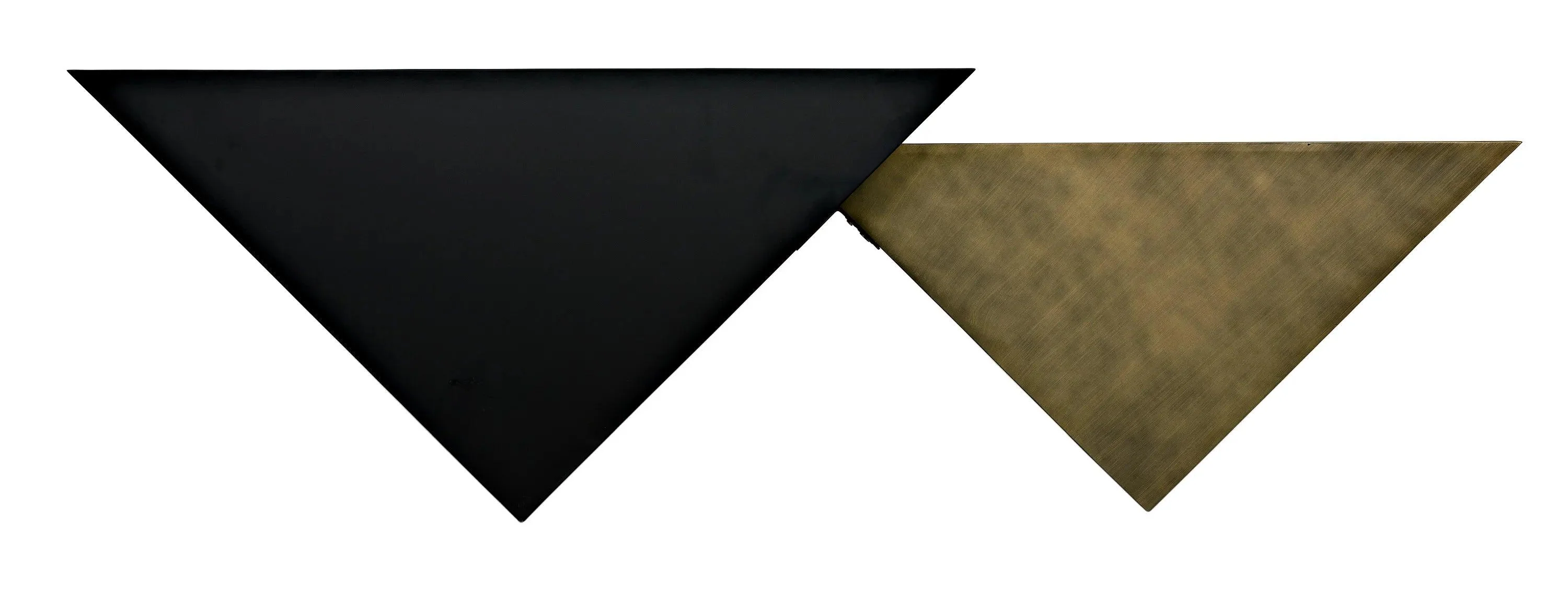 Amboss Coffee Table, Black Metal, Aged Brass Finish - Frankwebs