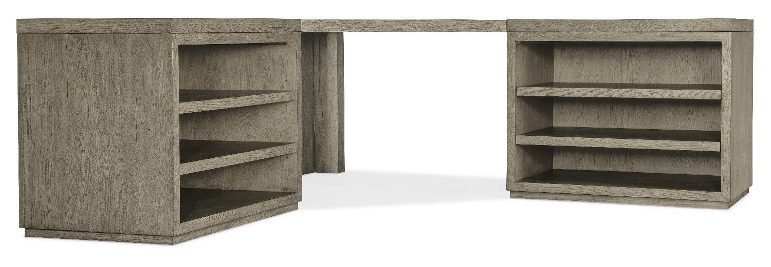 Linville Falls Corner Desk with Two Open Desk Cabinets - Frankwebs