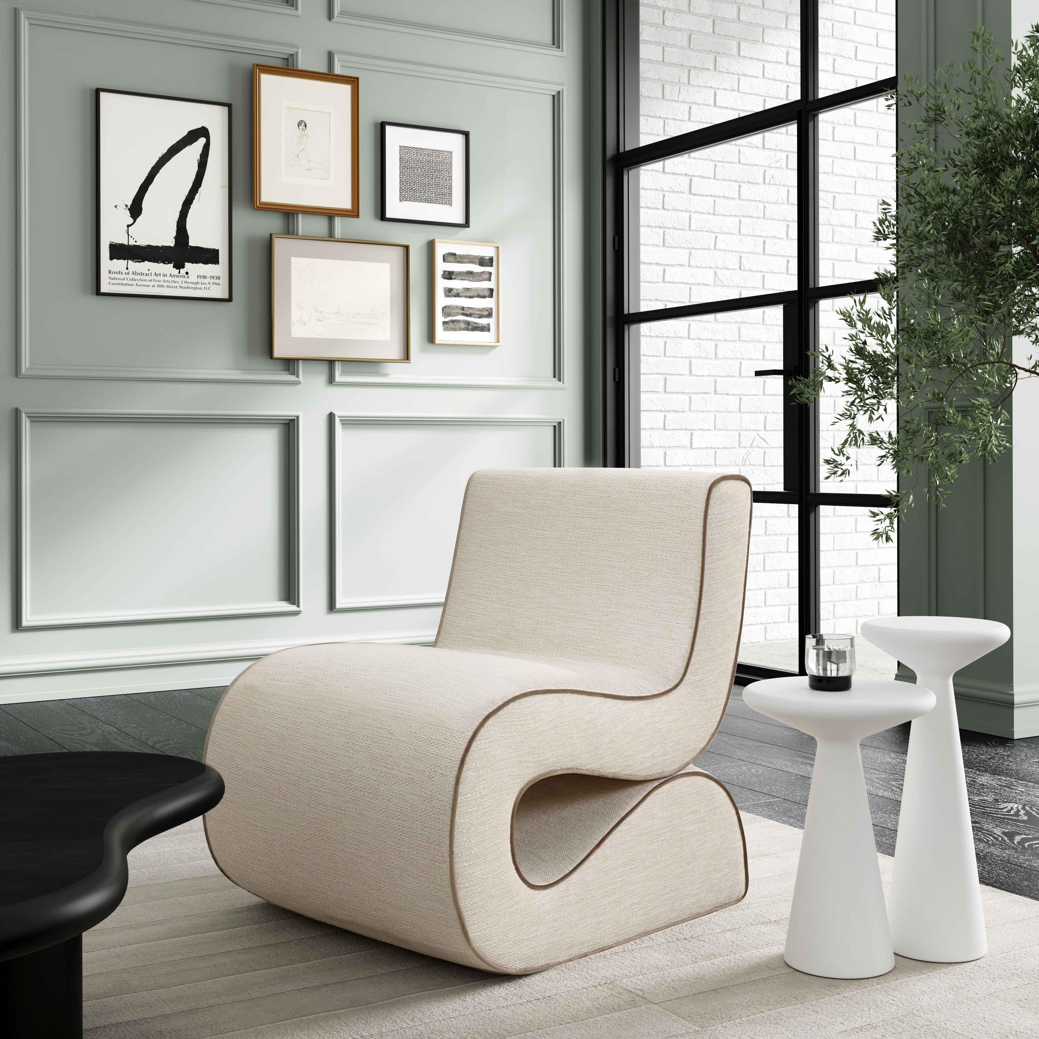 Senna Cream Basketweave Accent Chair - Frankwebs
