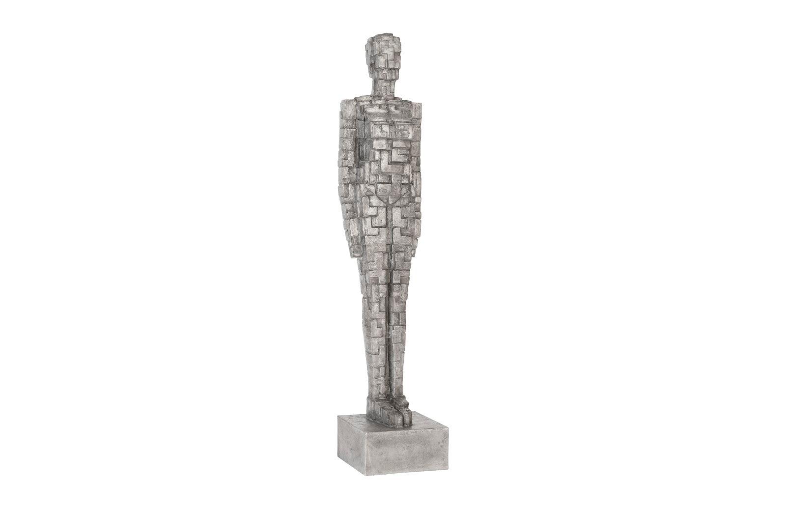 Puzzle Woman Sculpture, Black/Silver, Aluminum - Frankwebs