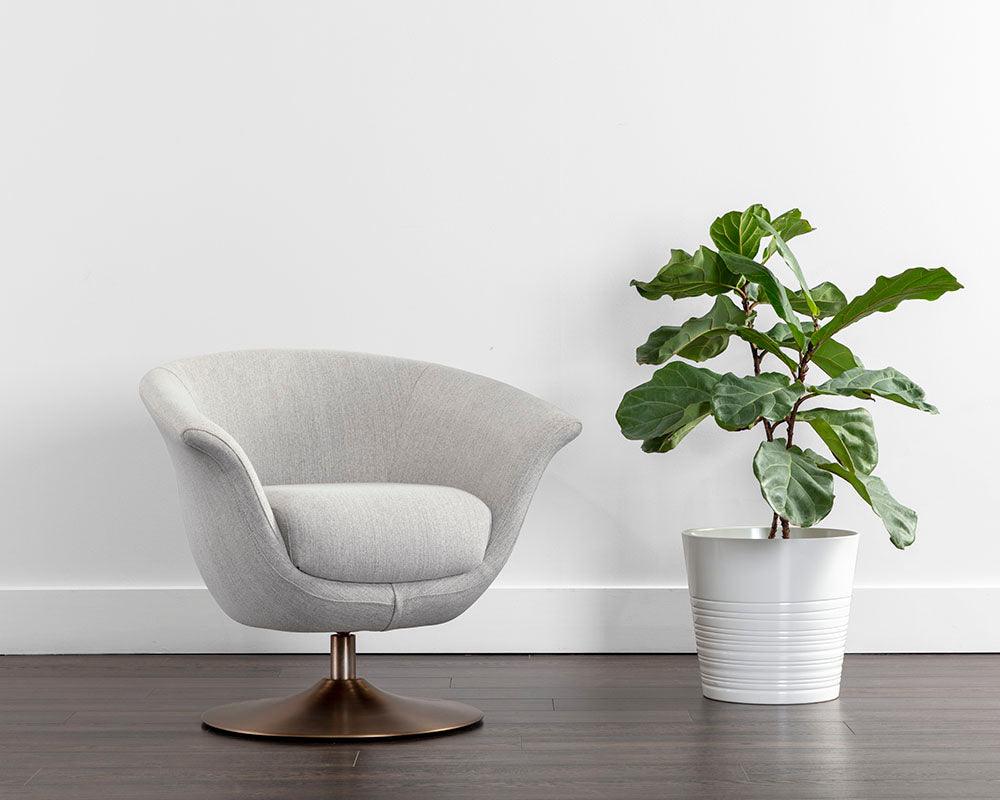 Carine Swivel Lounge Chair - Frankwebs