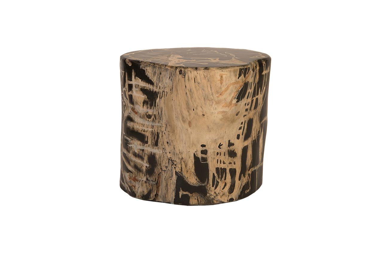 Cast Petrified Wood Stool, Resin - Frankwebs
