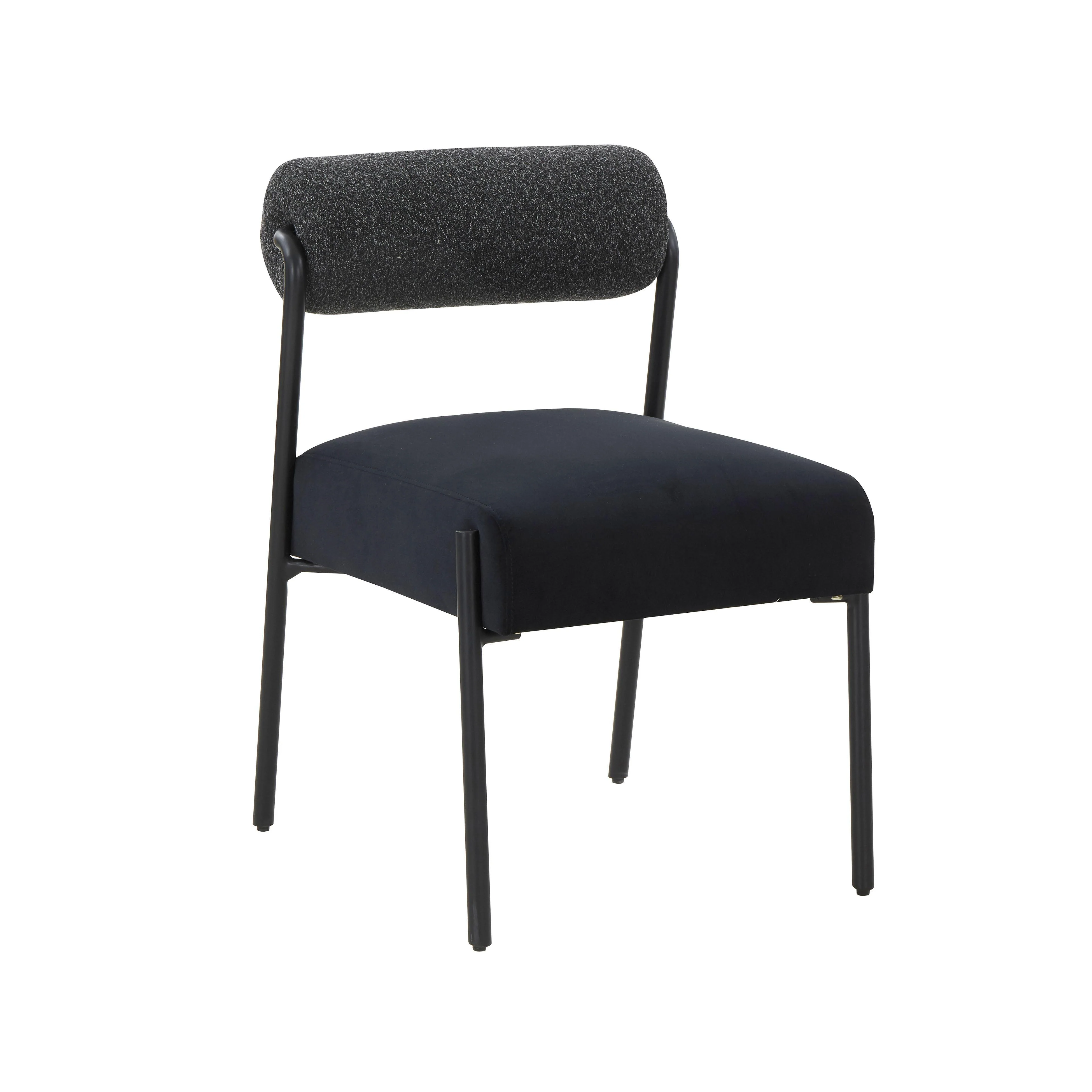 Jolene Black Velvet Dining Chair - Set of 2 - Frankwebs