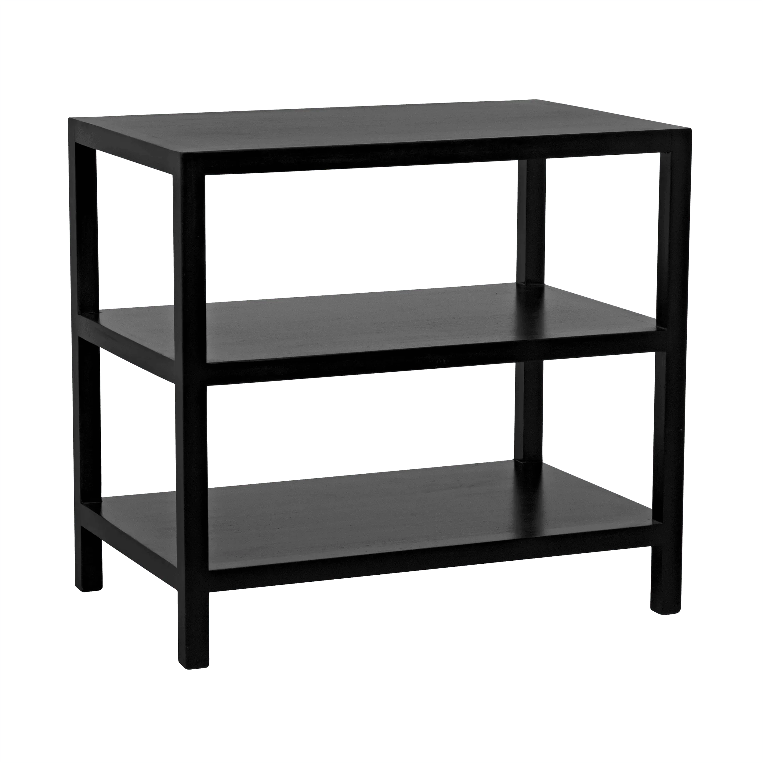 2 Shelf Side Table, Hand Rubbed Black - Frankwebs