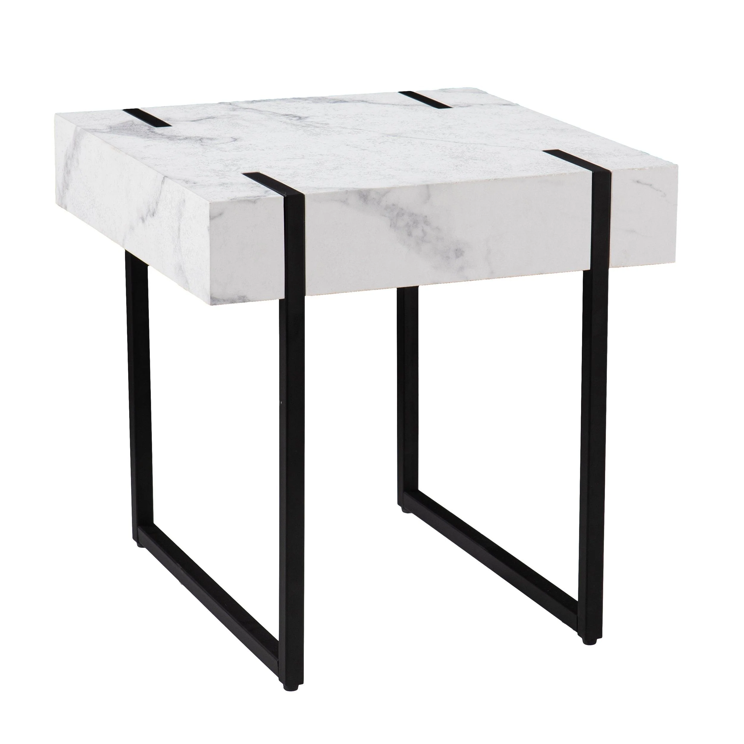 Rangley Modern Faux Marble End Table - Frankwebs
