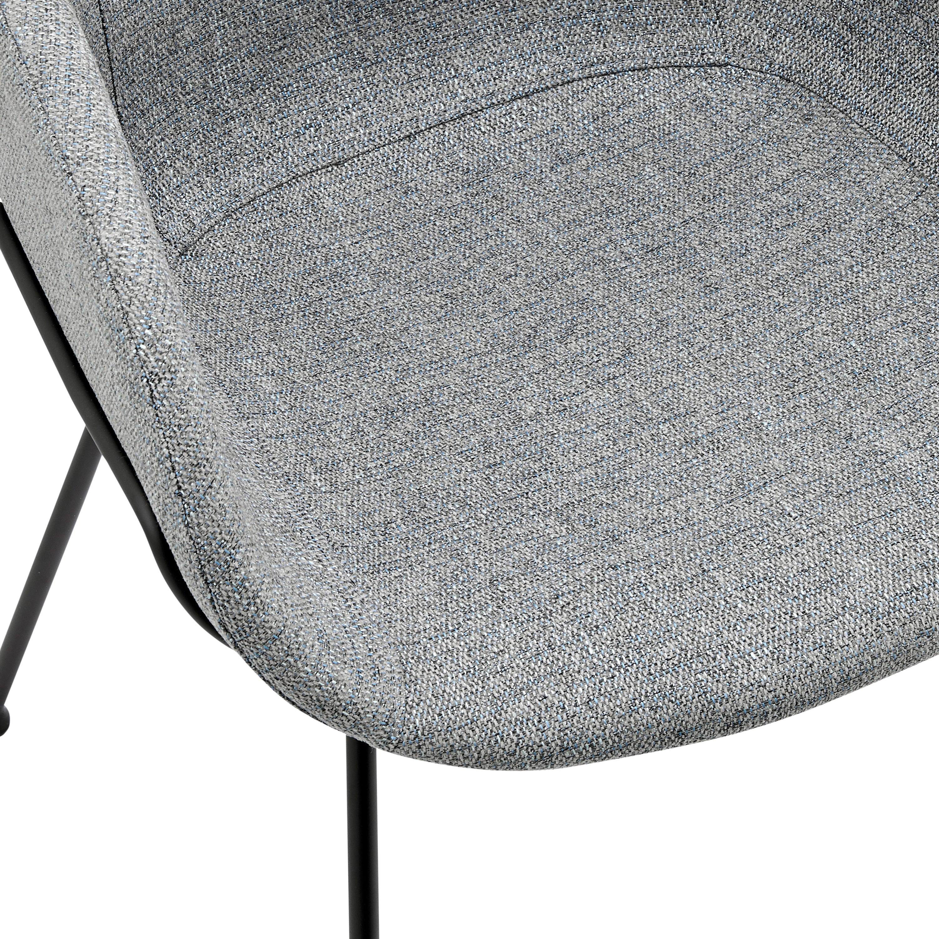 Zach Armchair with Leatherette and Powder Coated Steel Frame and Legs - Set of 2 - Frankwebs