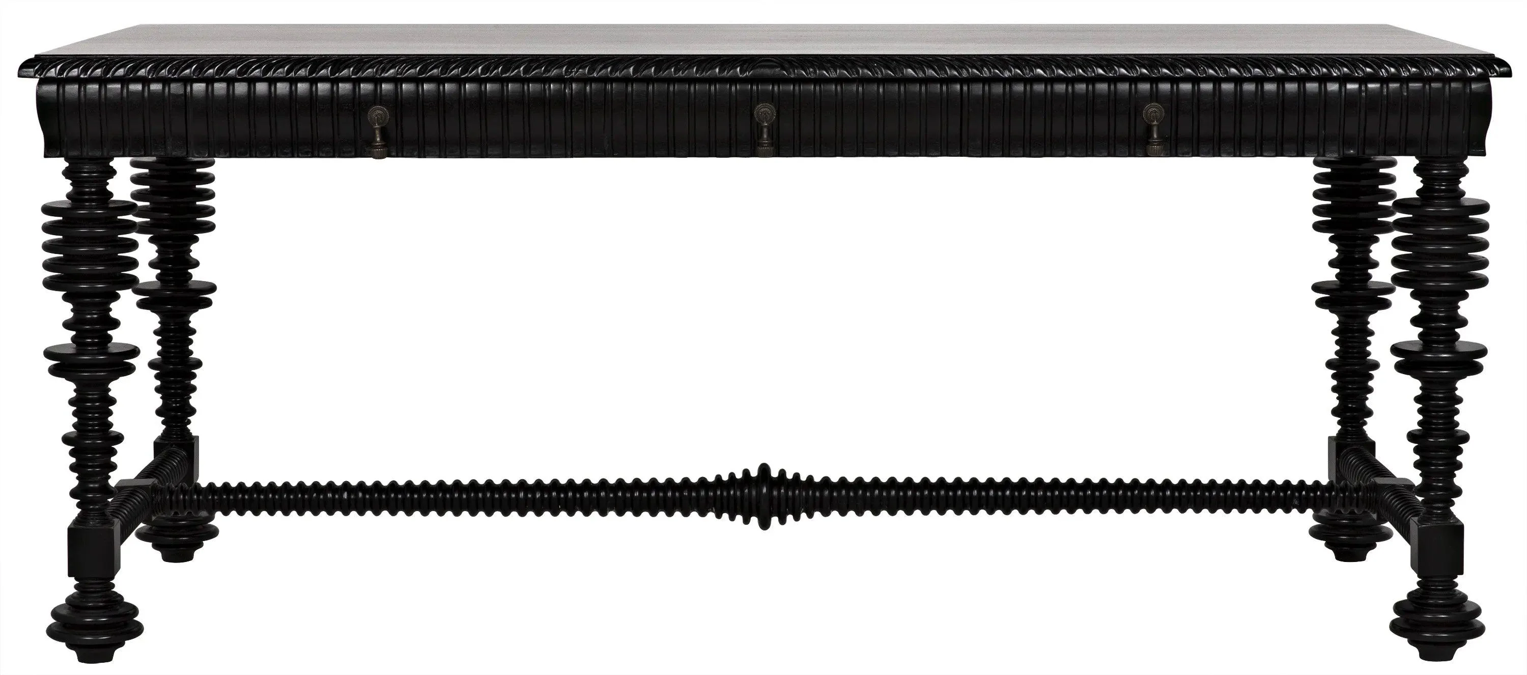 Portuguese Desk, Hand Rubbed Black - Frankwebs