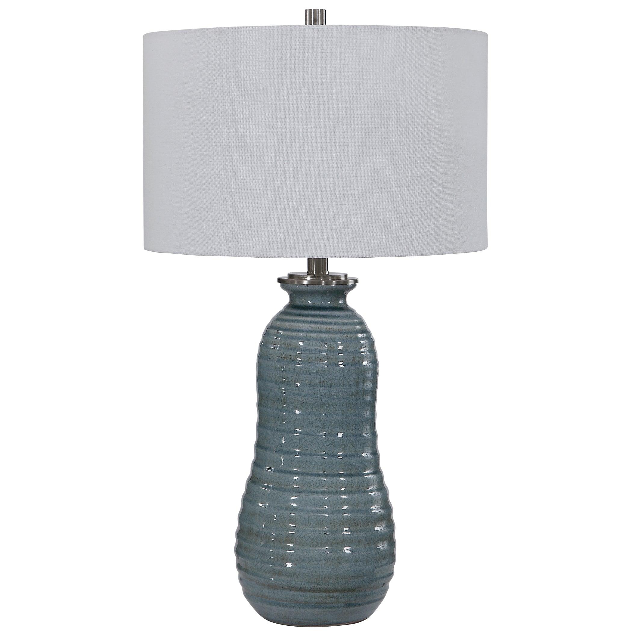 ZAILA LIGHT BLUE TABLE LAMP - Frankwebs