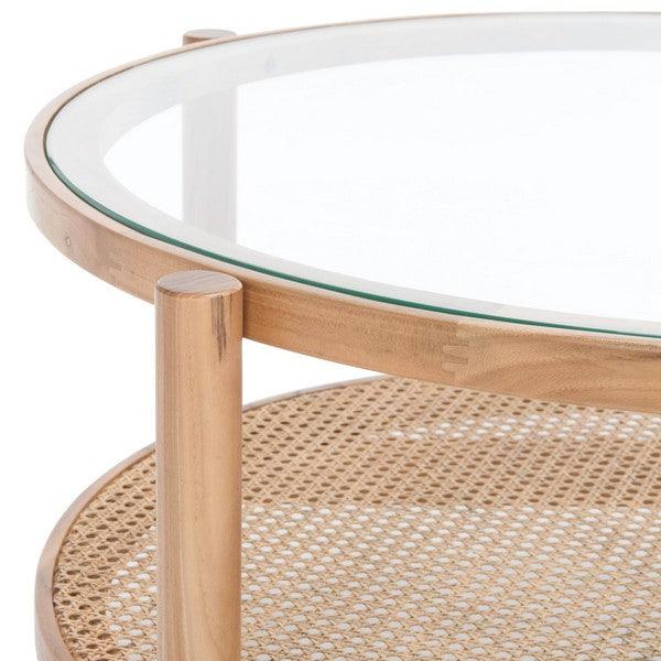 KARYNA RATTAN AND GLASS COFFEE TABLE - Frankwebs