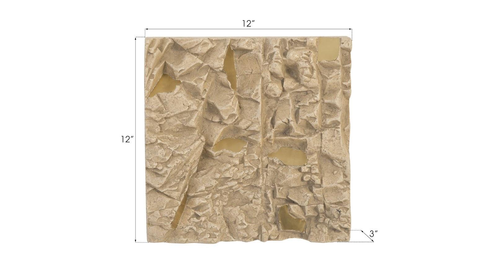 Rubble Wall Tile, Brass Accents - Frankwebs