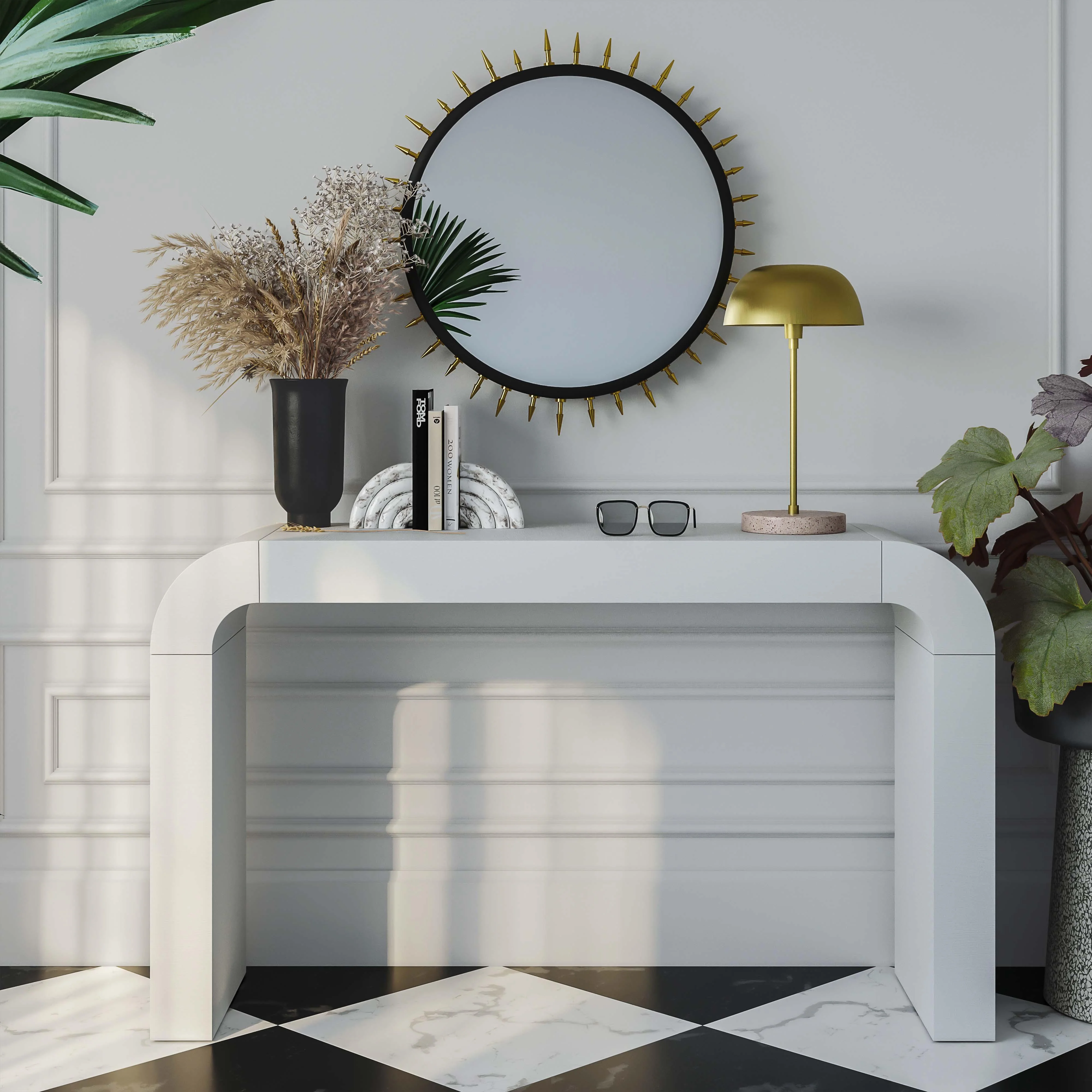 Hump White Console Table - Frankwebs