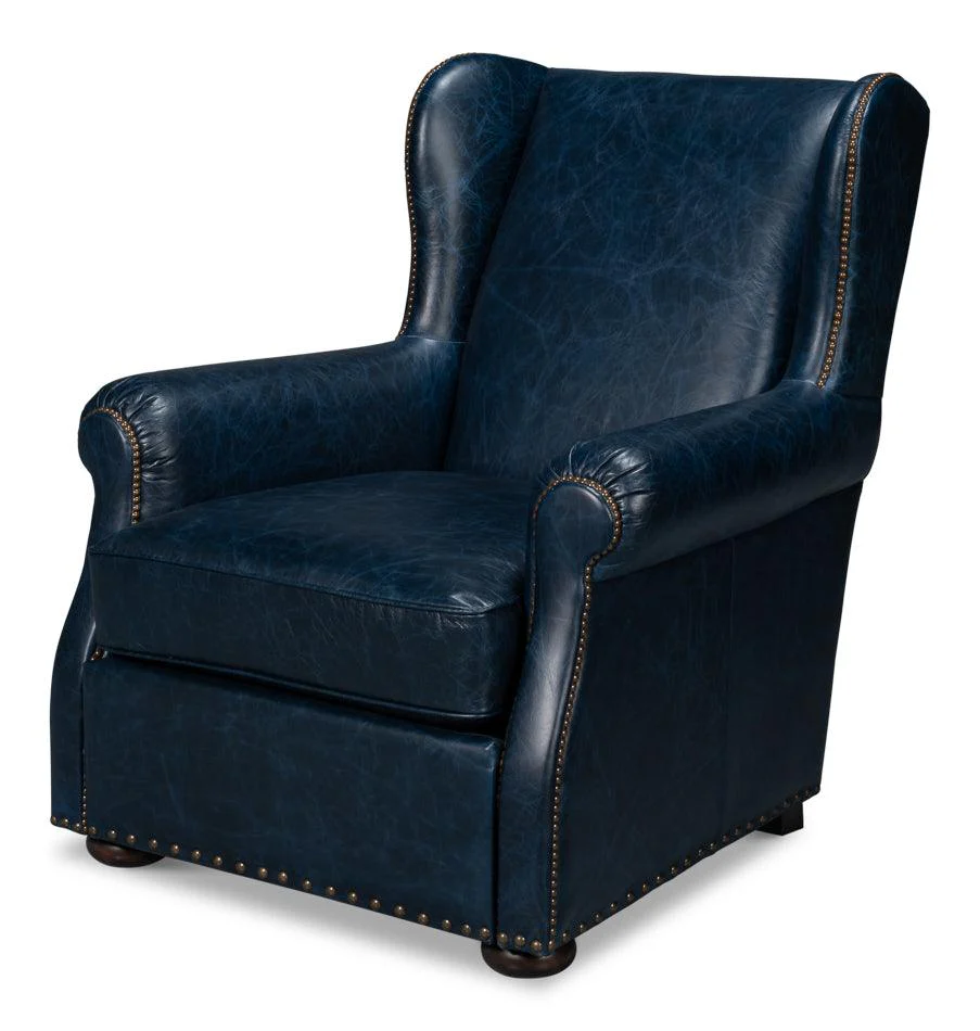 London Dry Accent Chair - Chateau Blue - Frankwebs