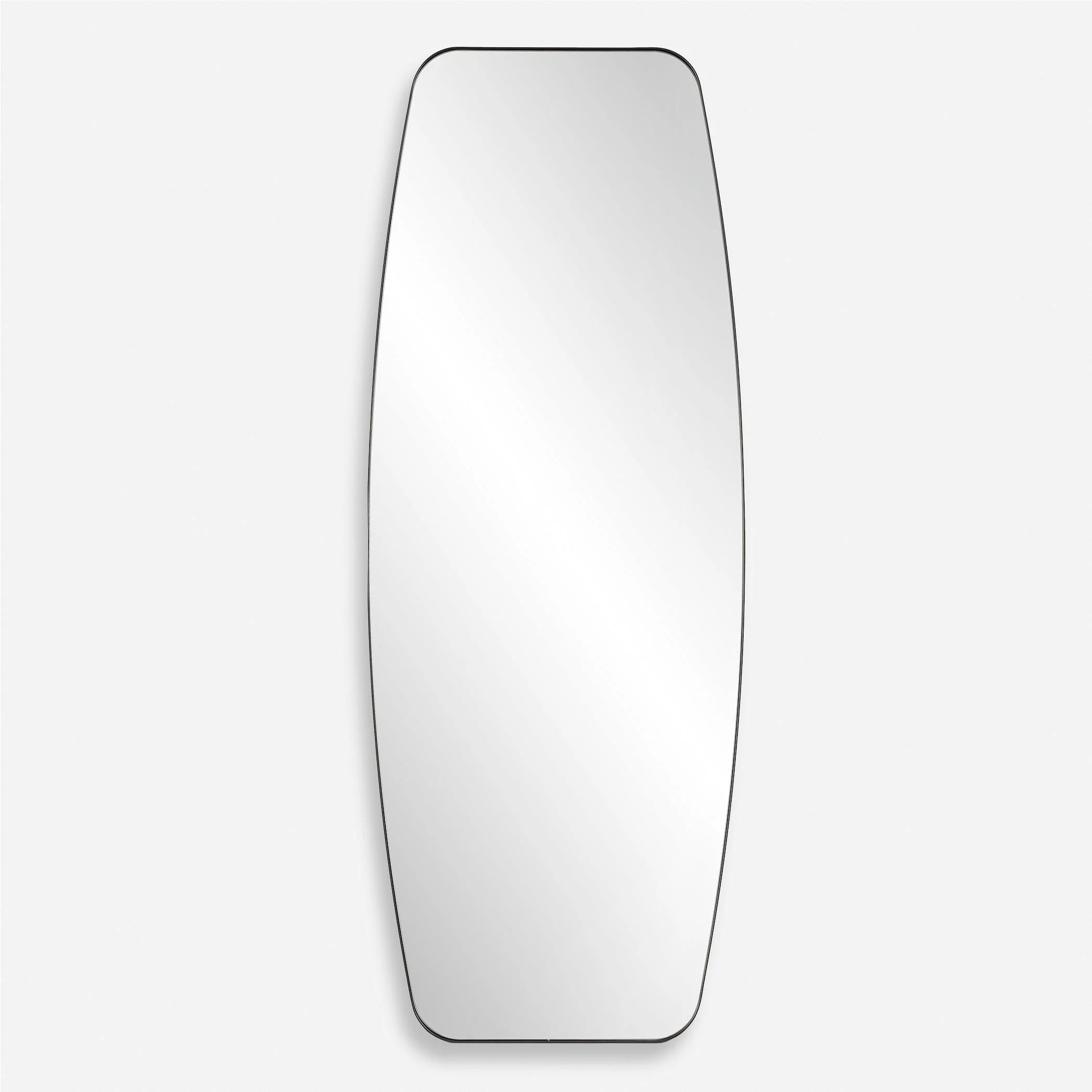 Caspian Curved Black Dressing Mirror - Frankwebs