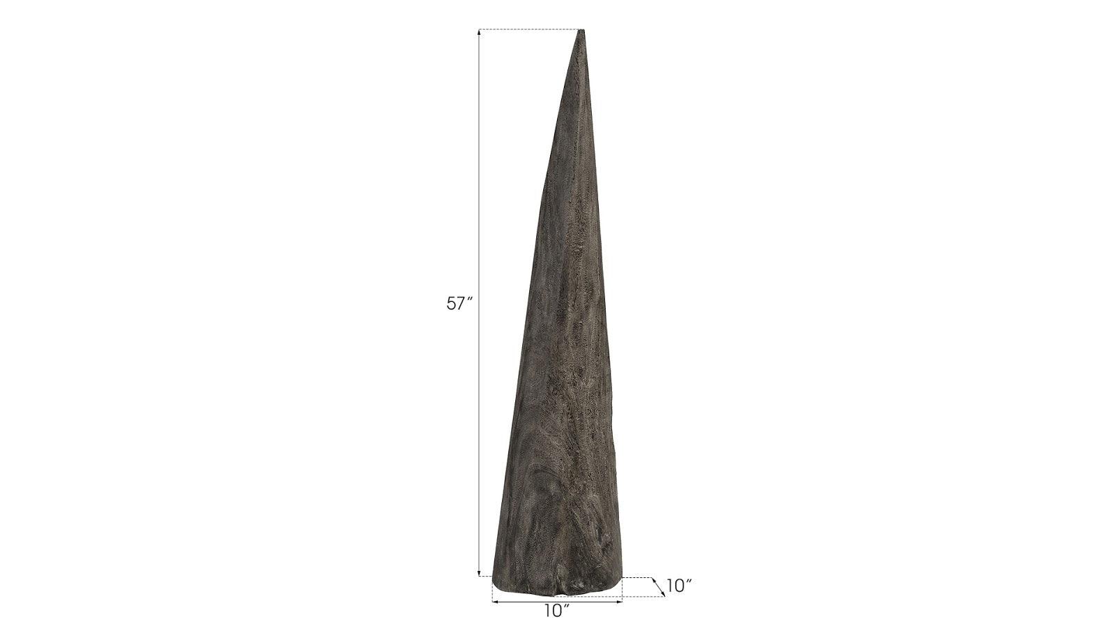 Shark Tooth Sculpture, Large, Gray Stone Finish - Frankwebs