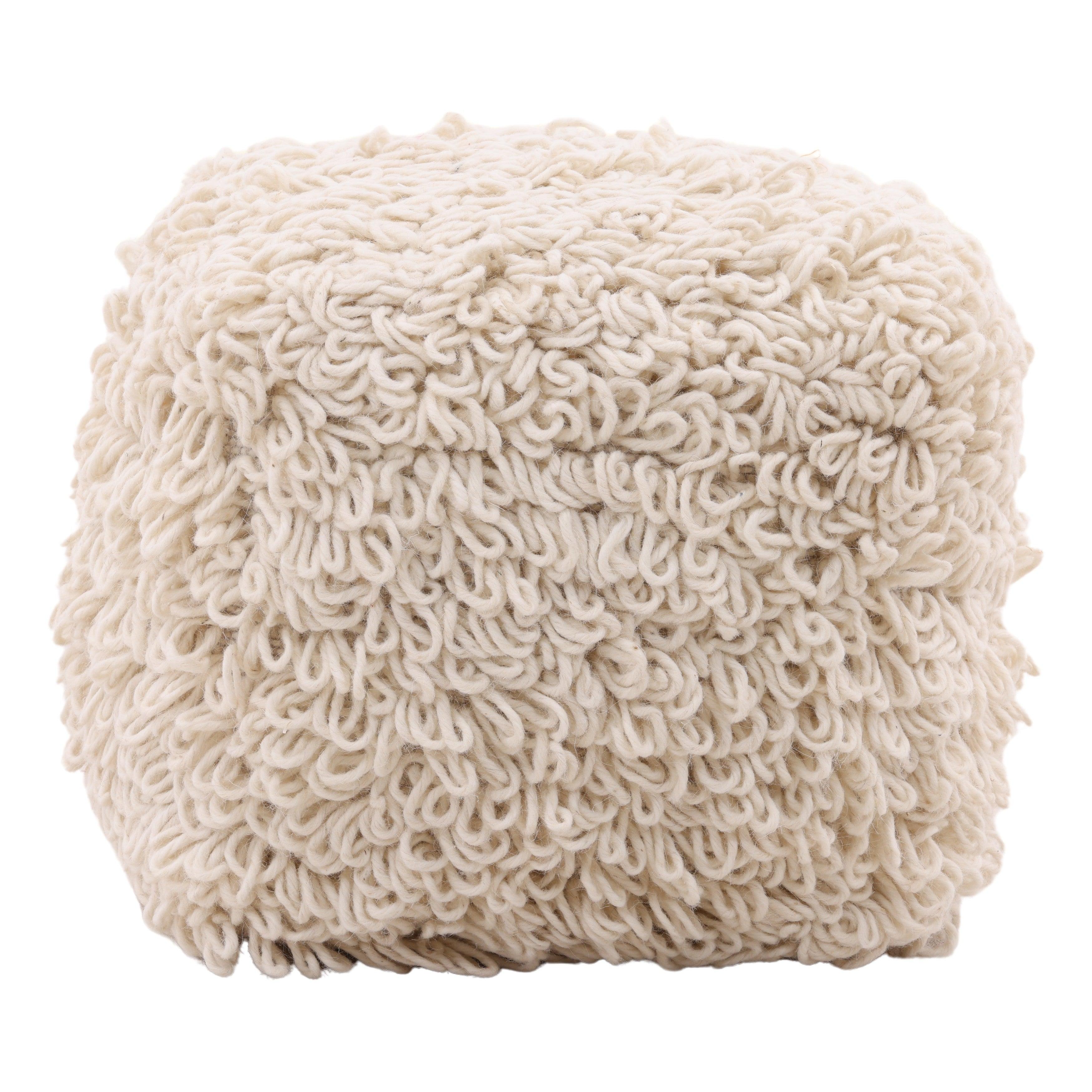 Mende Pouf Ivory - Frankwebs
