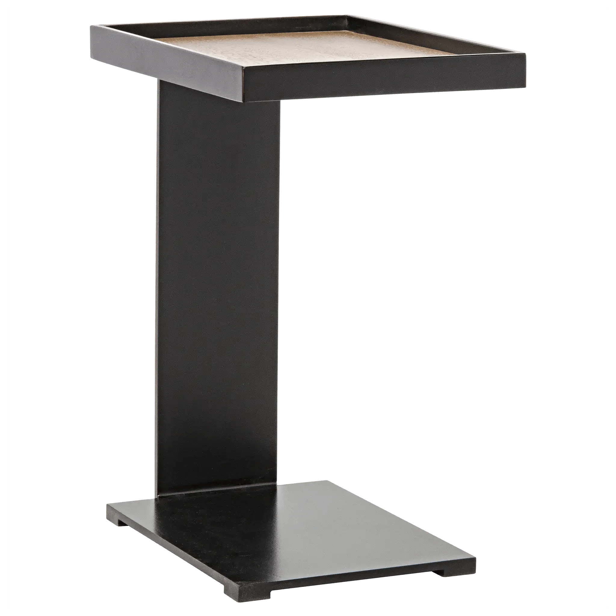 Ledge Side Table with Black Steel - Frankwebs