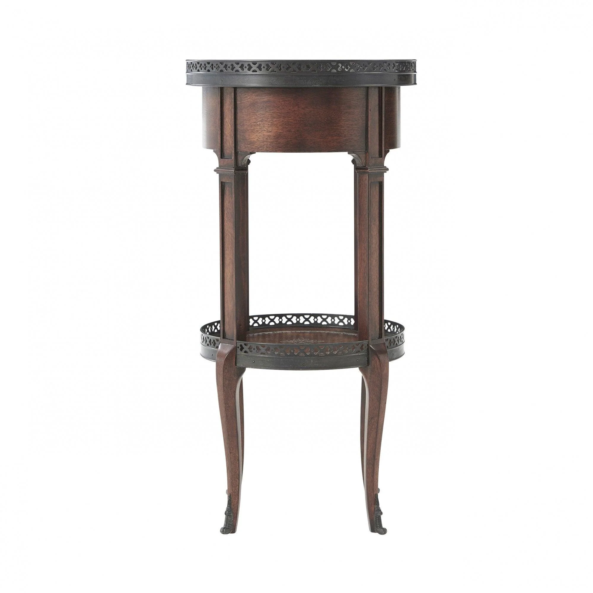 Walnut Circle Accent Table - Frankwebs