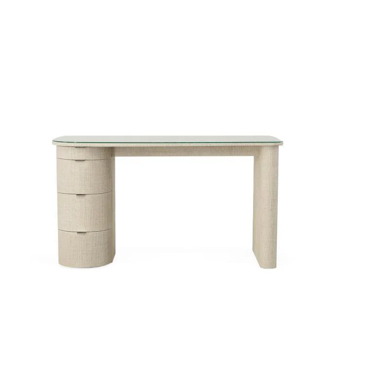 Curate Micco Desk With Glass Top - Frankwebs