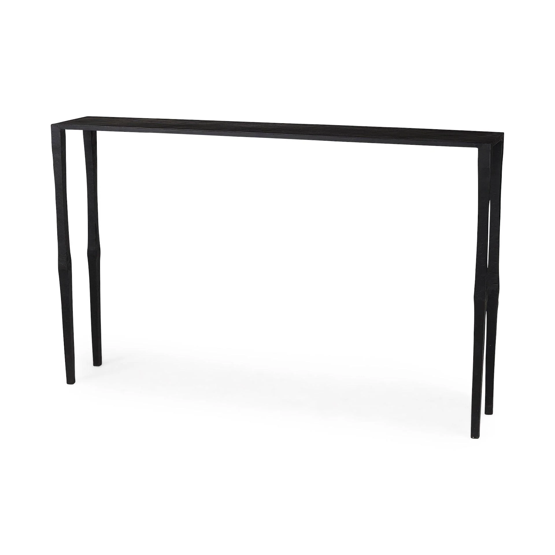 Timothy  48.0 X 8.0 X 30.0 Ebony Black Iron Console Table - Frankwebs