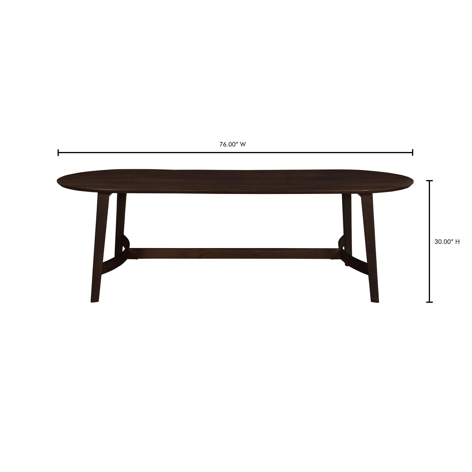 Trie Dining Table Small Dark Brown - Frankwebs