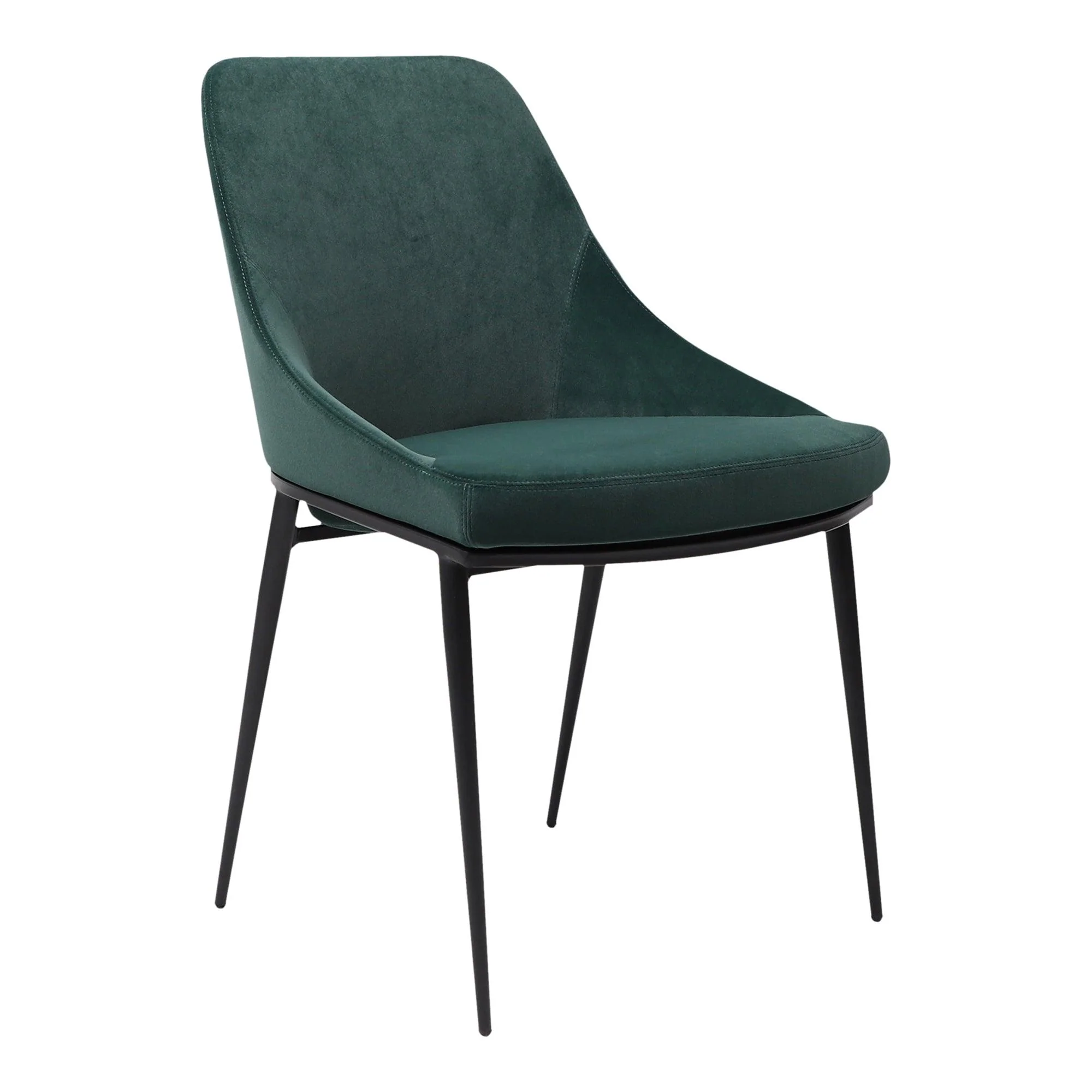 Sedona Dining Chair Green Velvet - Set Of Two - Frankwebs