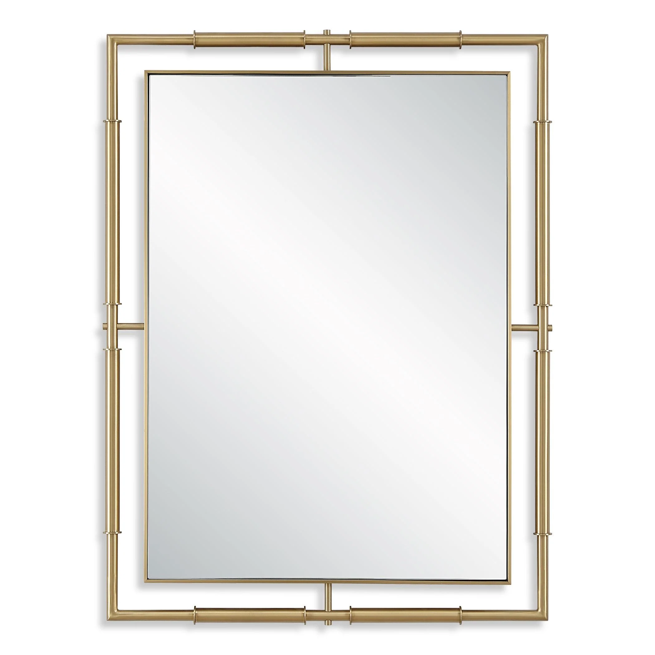 It's All Connected Rectangle Brass Mirror - Frankwebs