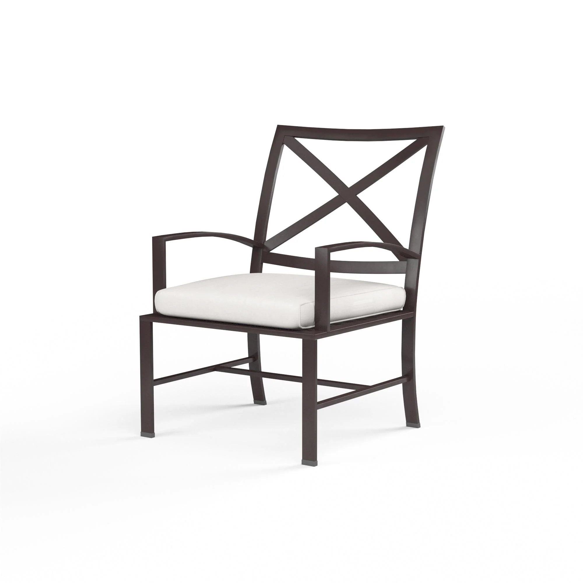 La Jolla Dining Chair in Canvas Flax w/ Self Welt - Frankwebs