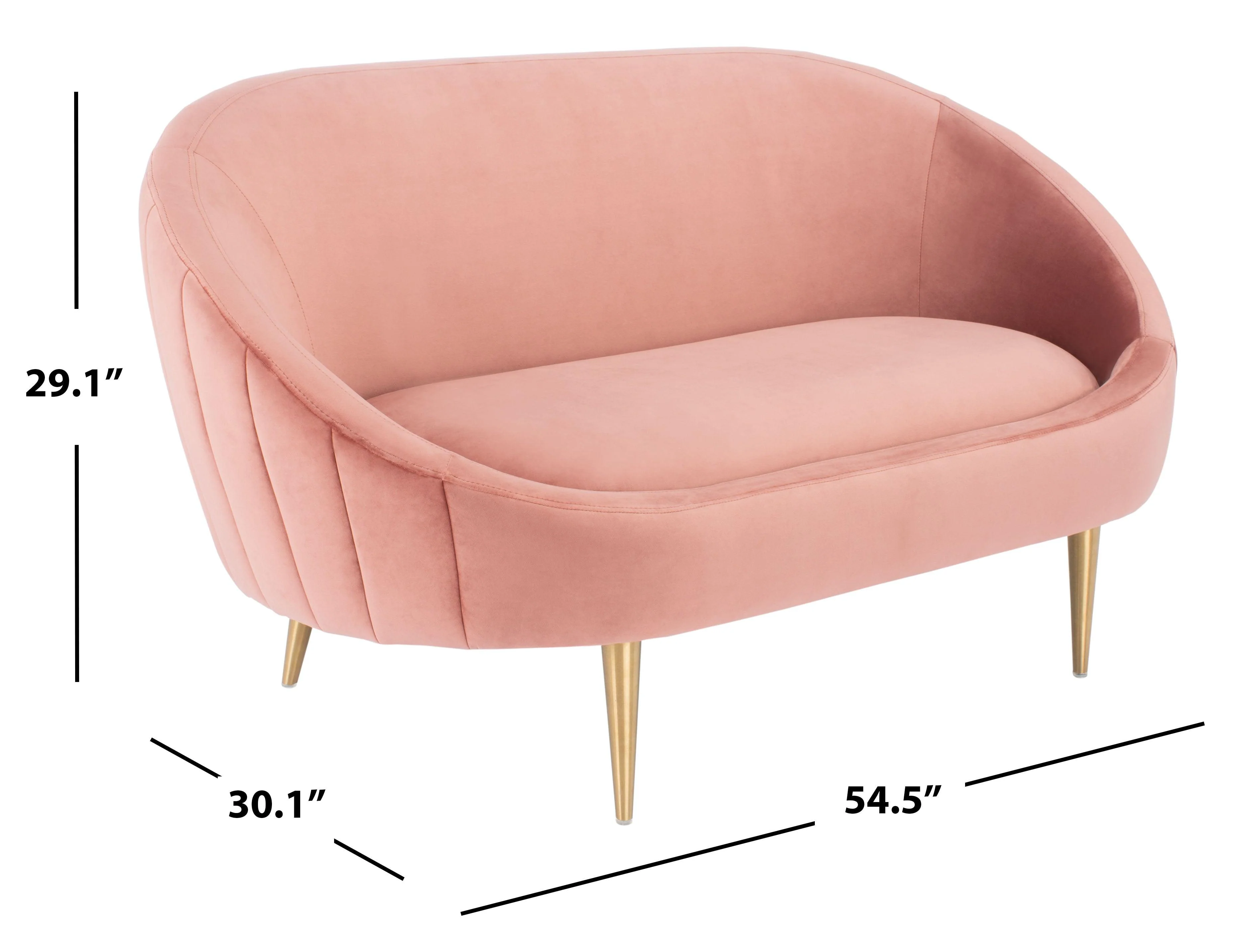 RAZIA CHANNEL TUFTED TUB LOVESEAT - Frankwebs