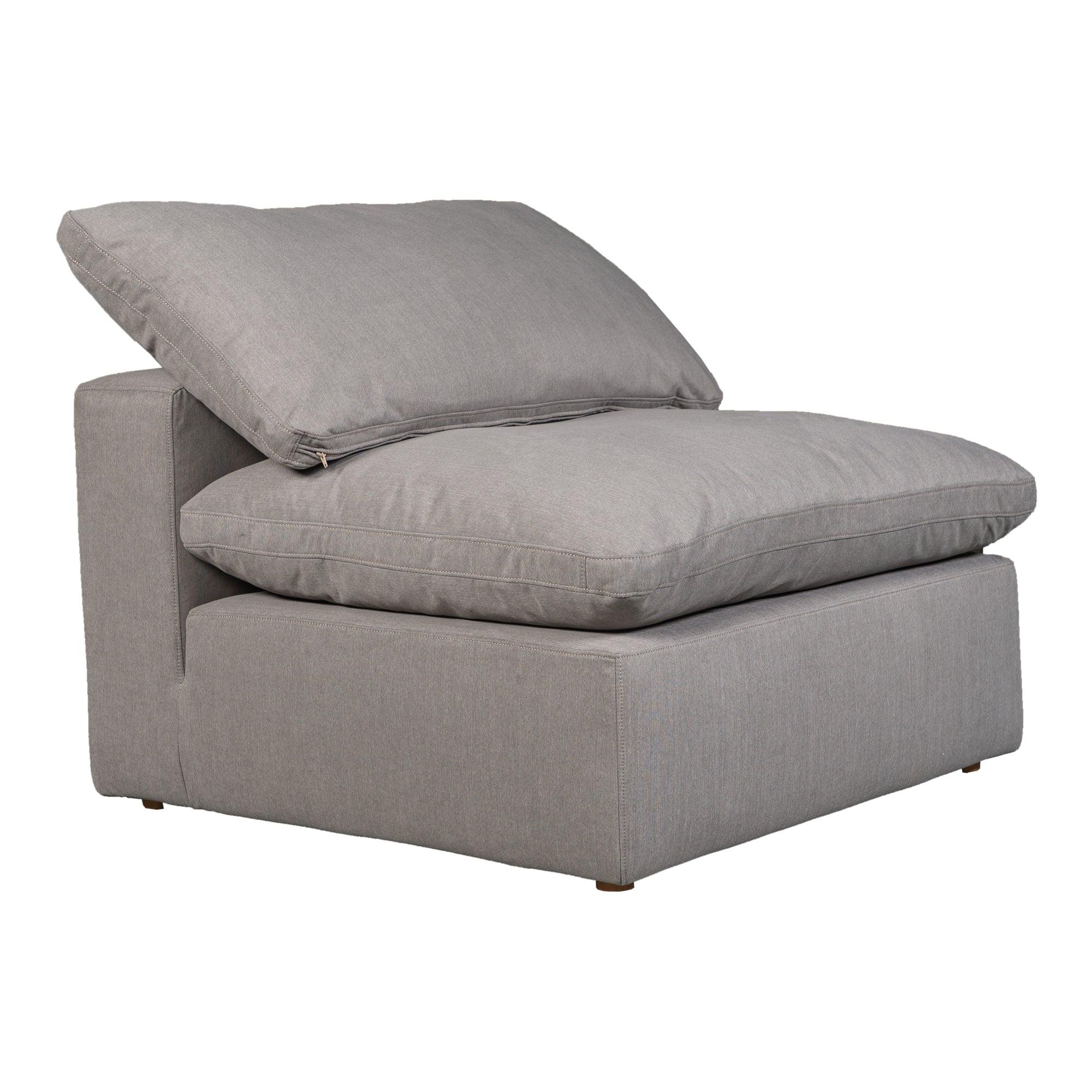 Terra Condo Slipper Chair Performance Fabric Light Grey - Frankwebs